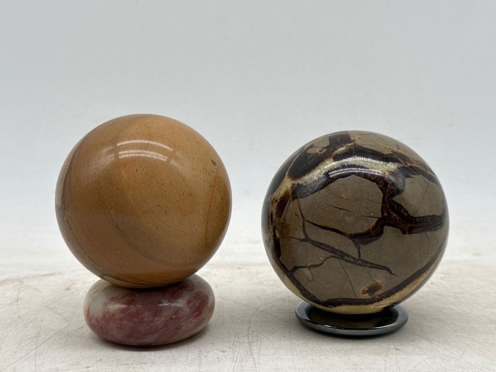 Seven Polished Mineral Spheres - 4