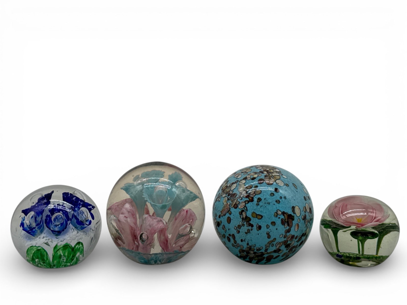 Four Glass Paperweights (1 of 9)