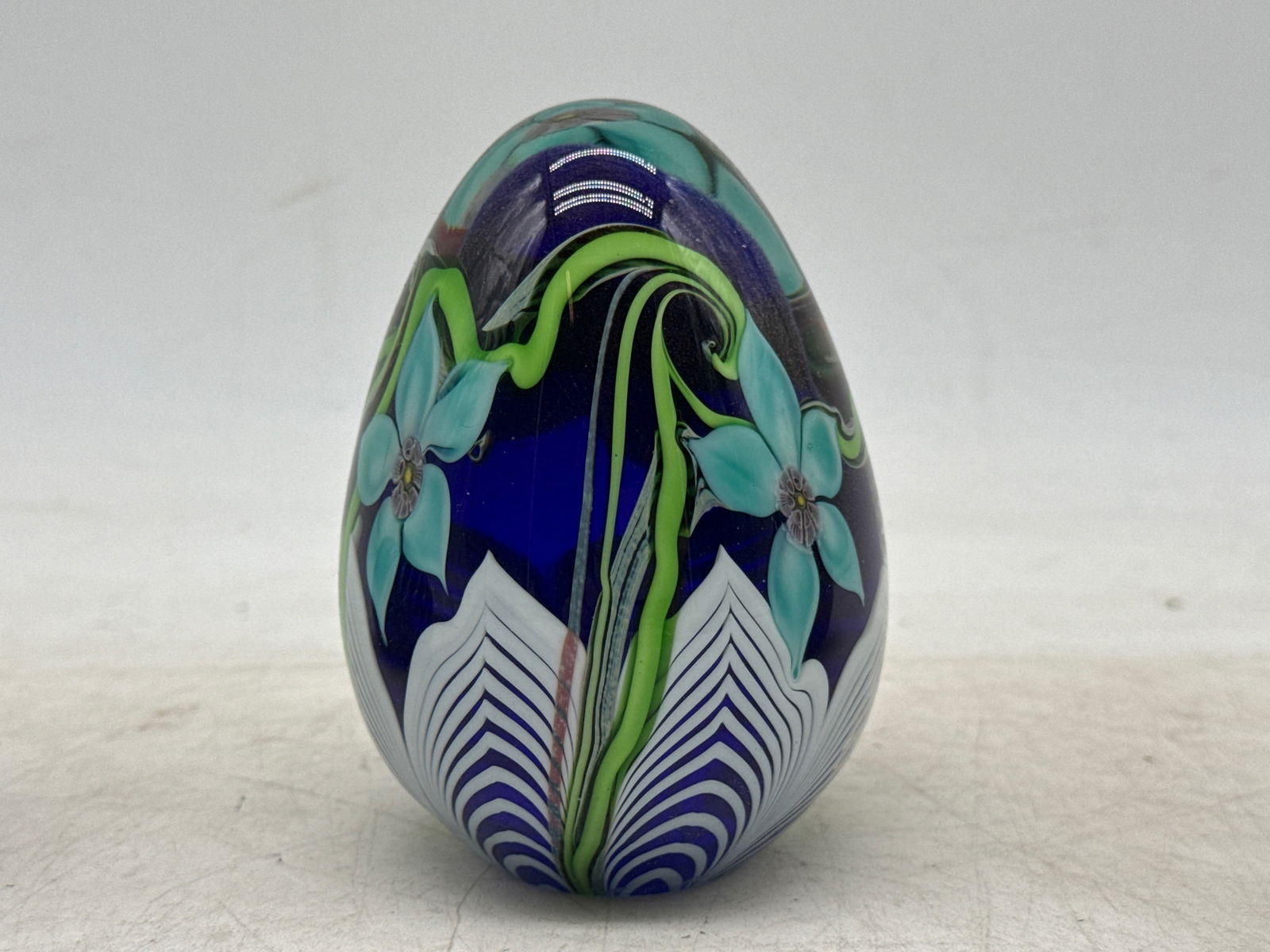 Five Signed Art Glass Paperweights - 3