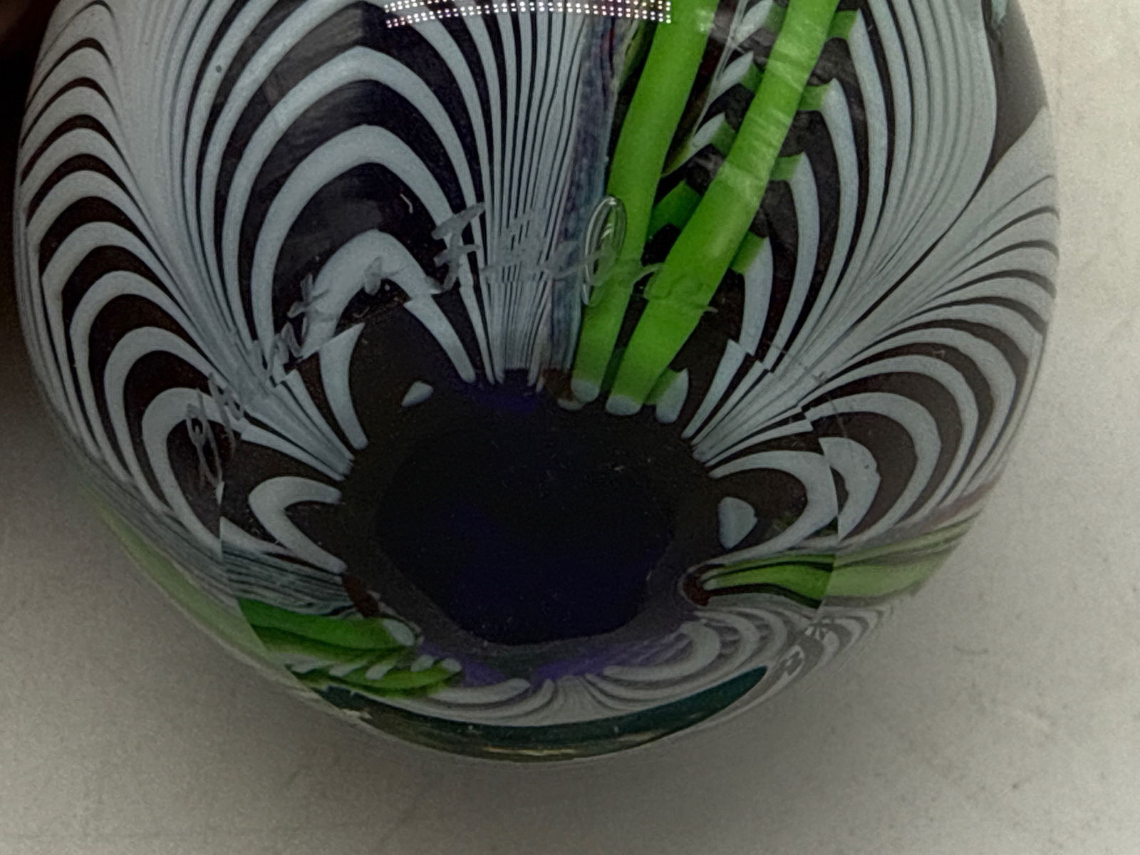 Five Signed Art Glass Paperweights - 4