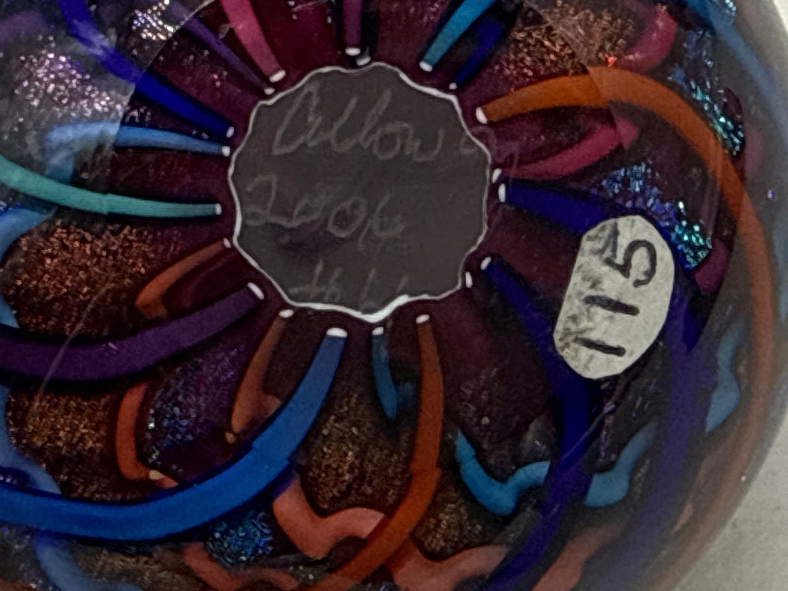 Five Signed Art Glass Paperweights - 6