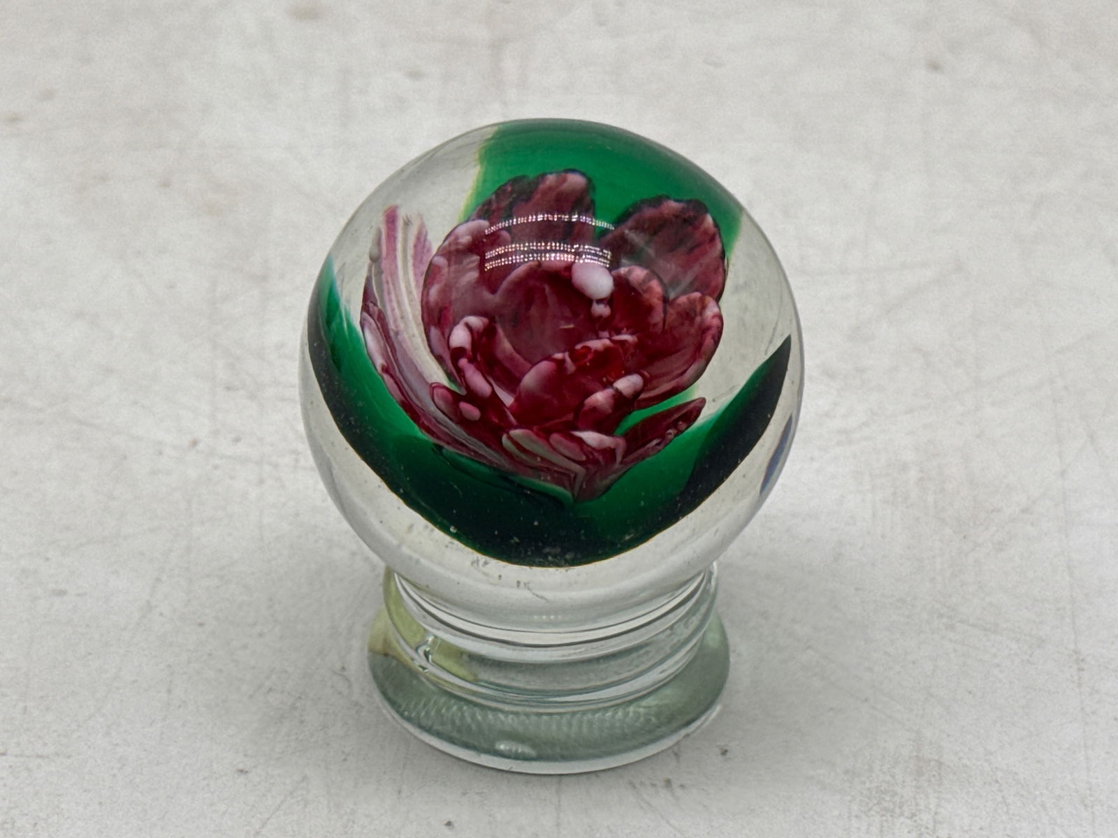 Five Signed Art Glass Paperweights - 7