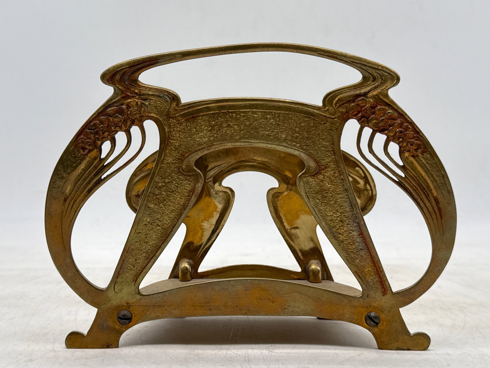 Three Art Nouveau Brass Figural Letter Holders - 3