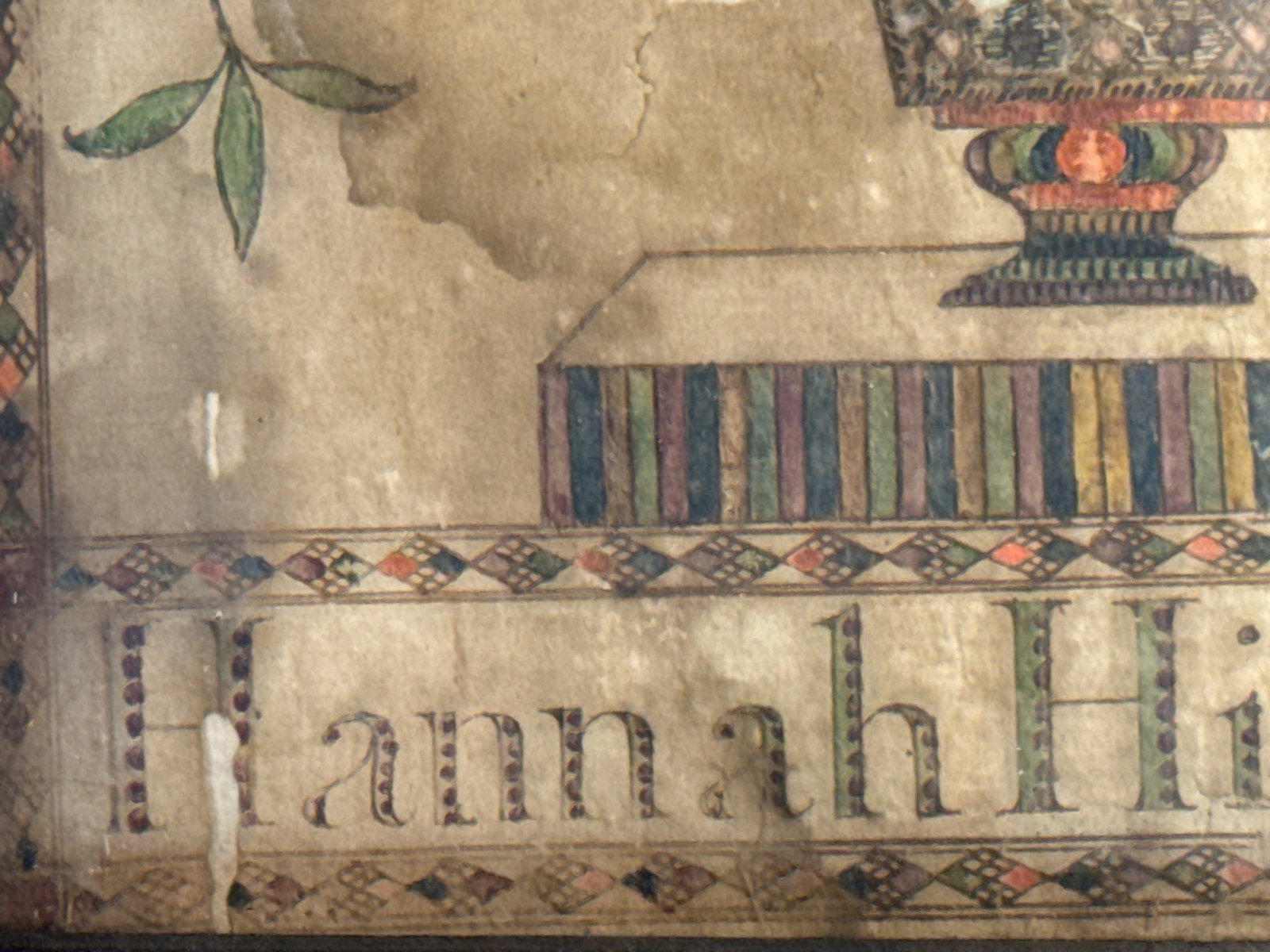 Hannah Hibberd 1807 Watercolor Fraktur - 5