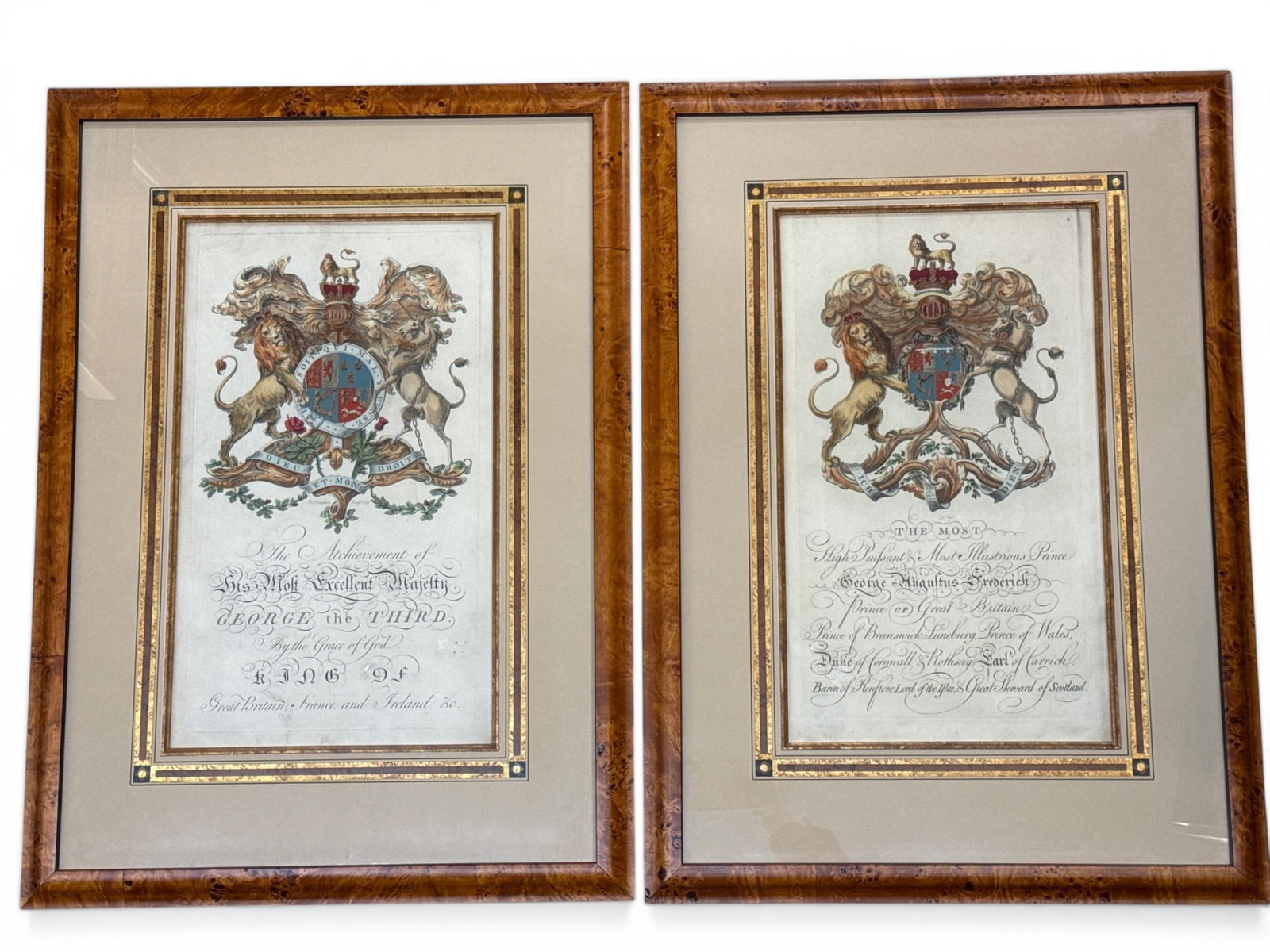 Two 18th C. George III Coat of Arms Engravings (1 of 9)