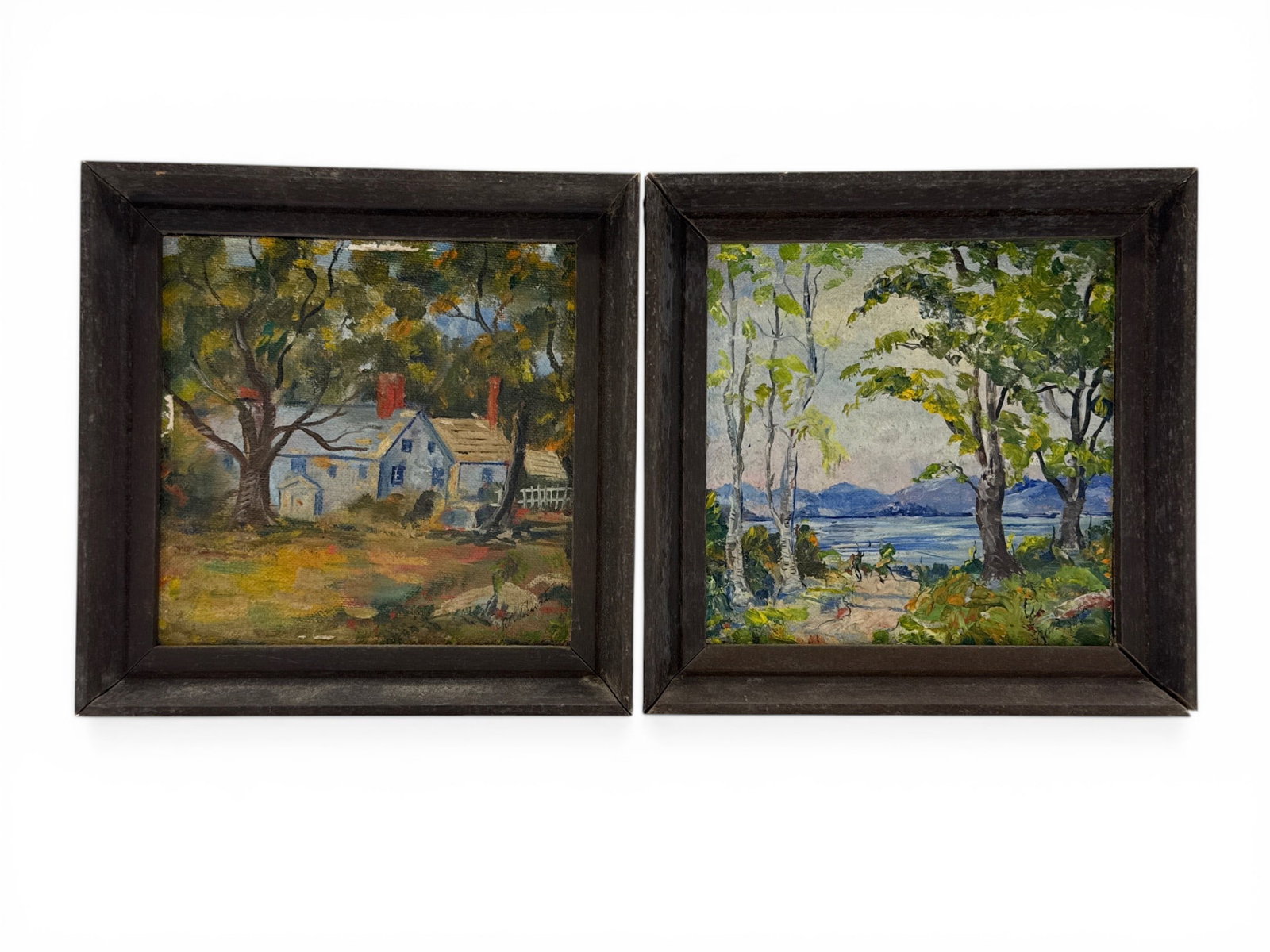 Two Miniature Roger Buxton Oils/Panel: Landscapes (1 of 6)