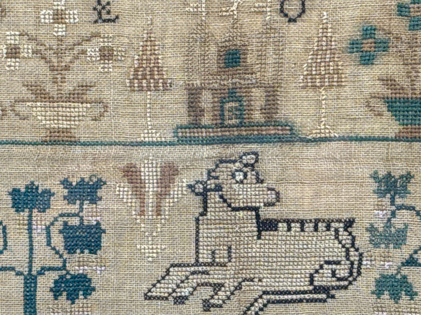 Framed Needlework Sampler - 2