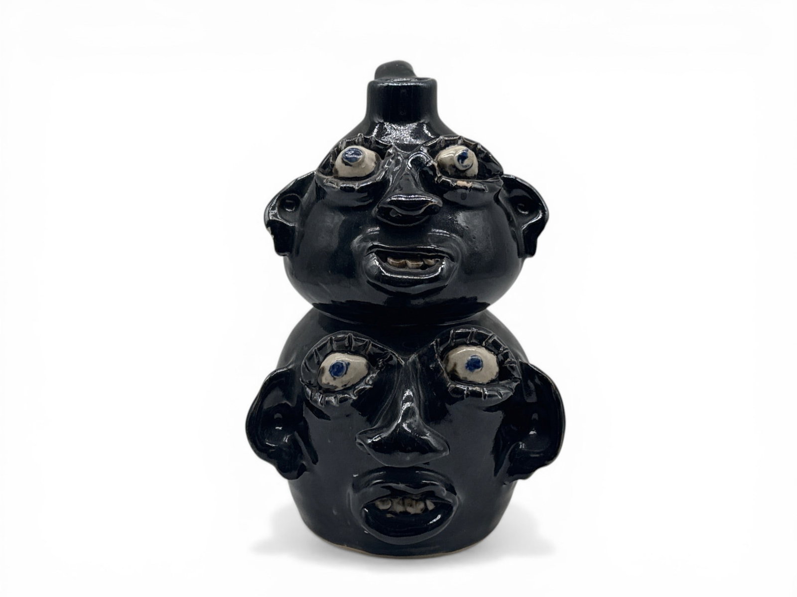 Jerry Brown Hamilton Folk Art Face Jug (1 of 7)