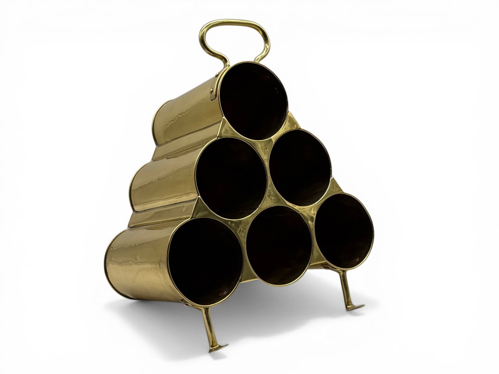 Farrow & Jackson Brass Wine Carrier (1 of 7)