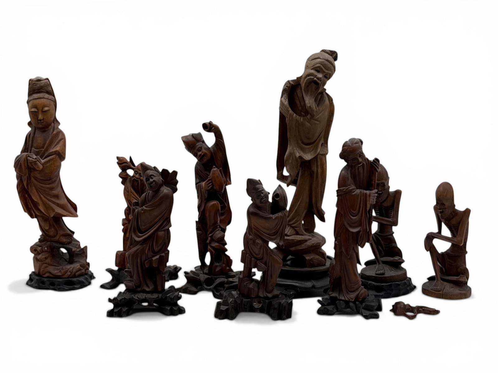 Collection of Chinese Carved Wood Figures (1 of 5)