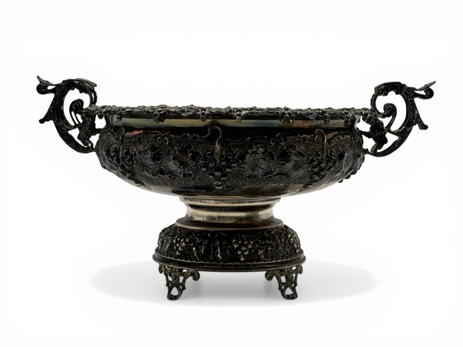 Greek Sterling Silver Footed Bowl (1 of 6)