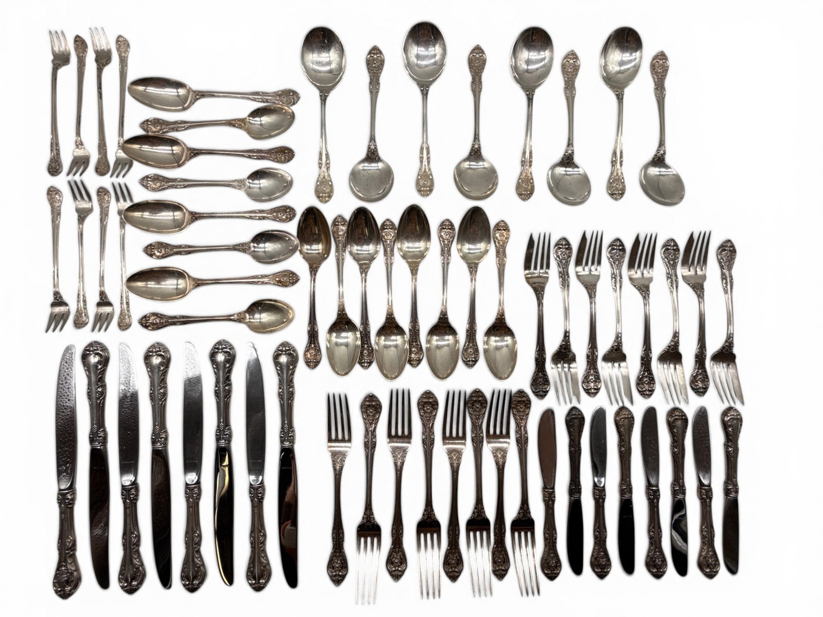 64 Pcs Gorham King Edward Sterling Flatware (1 of 5)