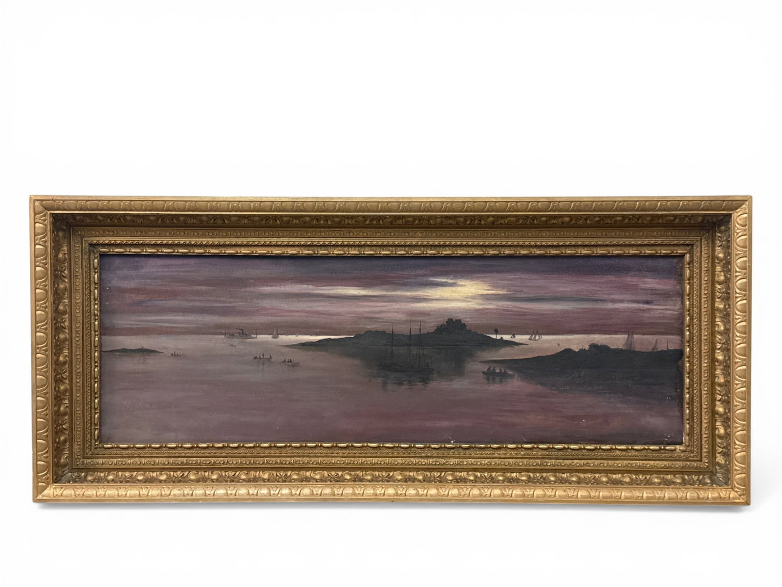 Hudson River School Oil/Canvas: Seascape (1 of 7)