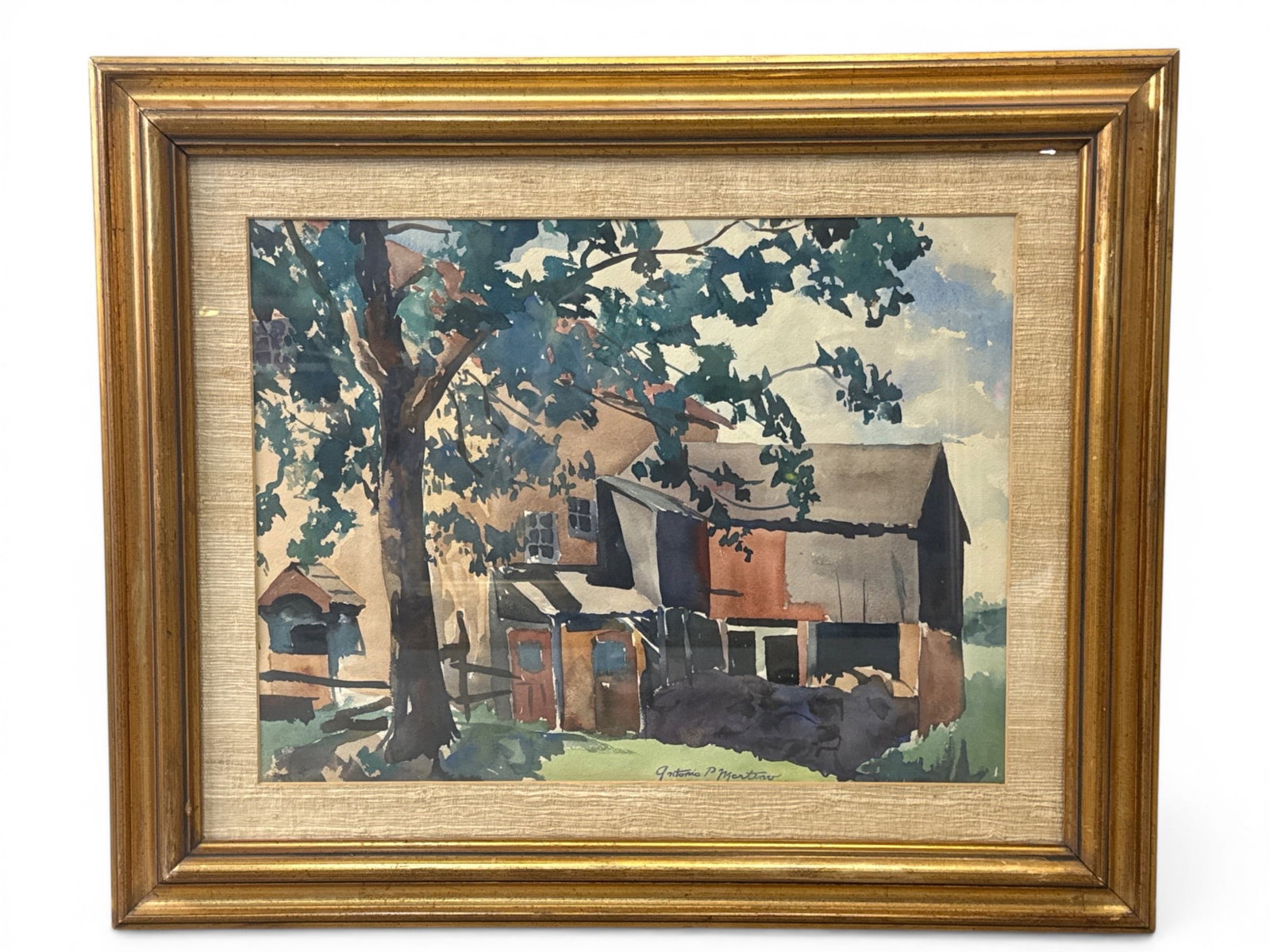Antonio P. Martino Watercolor/Paper: Farmhouse (1 of 5)
