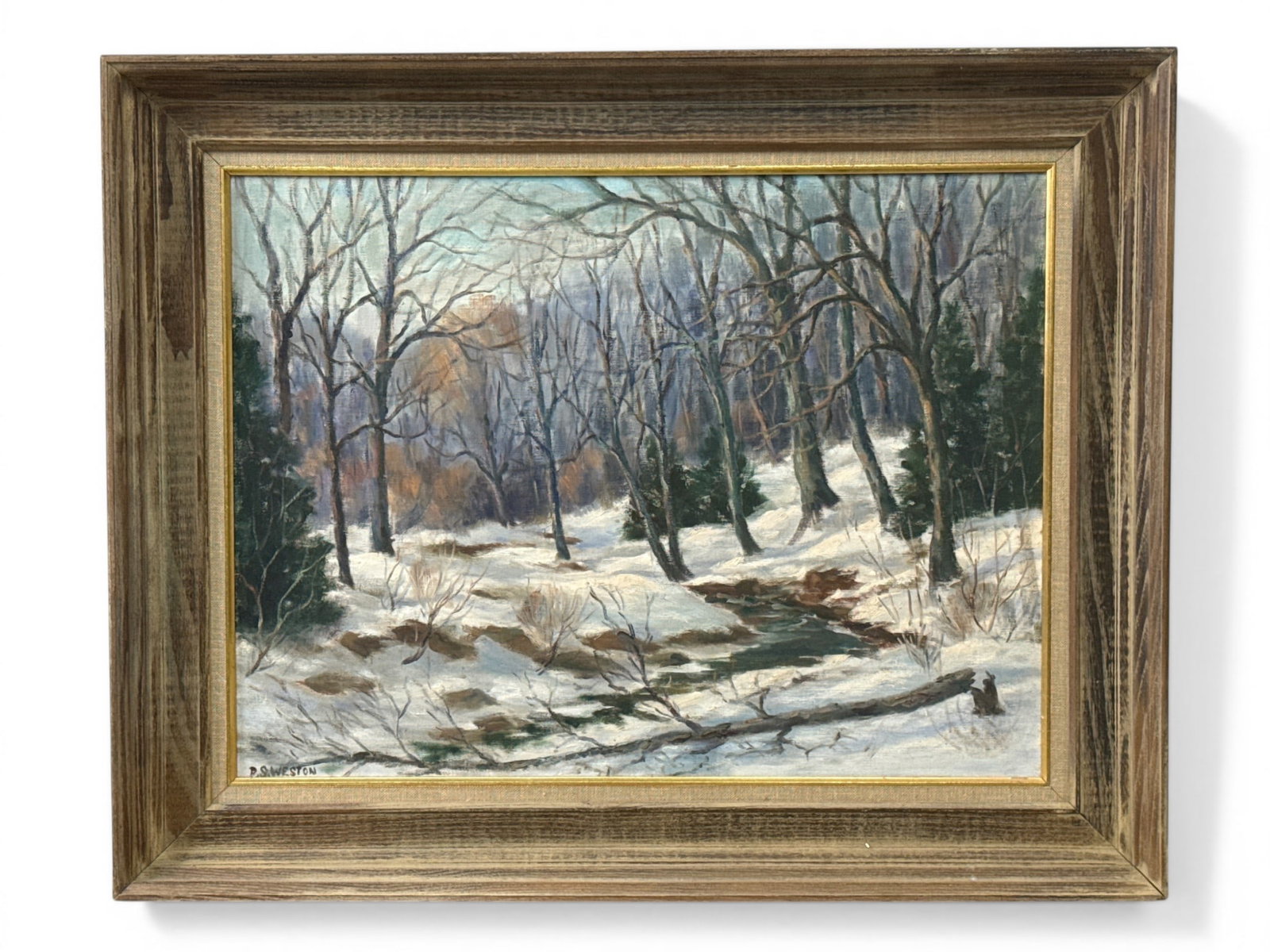 P.S. Weston Oil/Canvas: Winter Landscape (1 of 6)