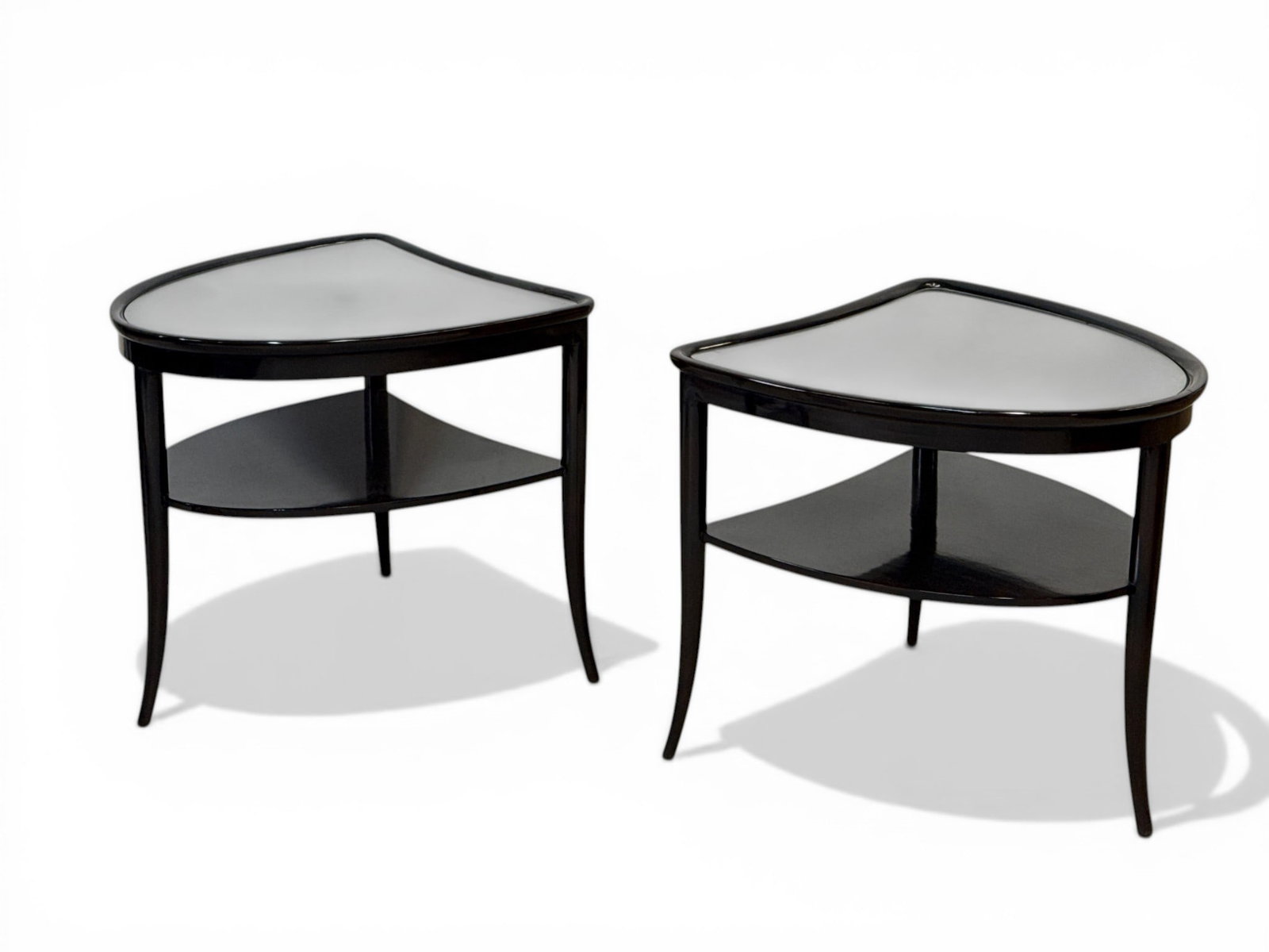 Pair of Midcentury Modern Demilune Side Tables (1 of 4)