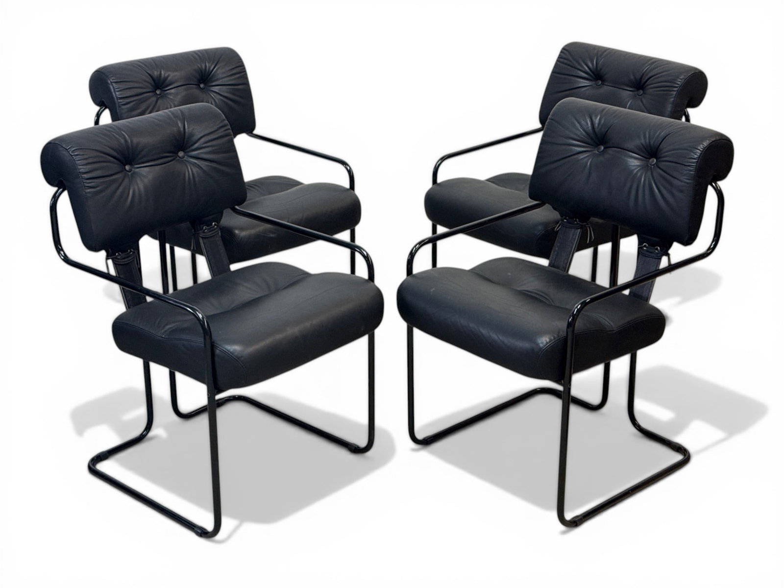 Four Guido Faleschini Tucroma Armchairs (1 of 4)