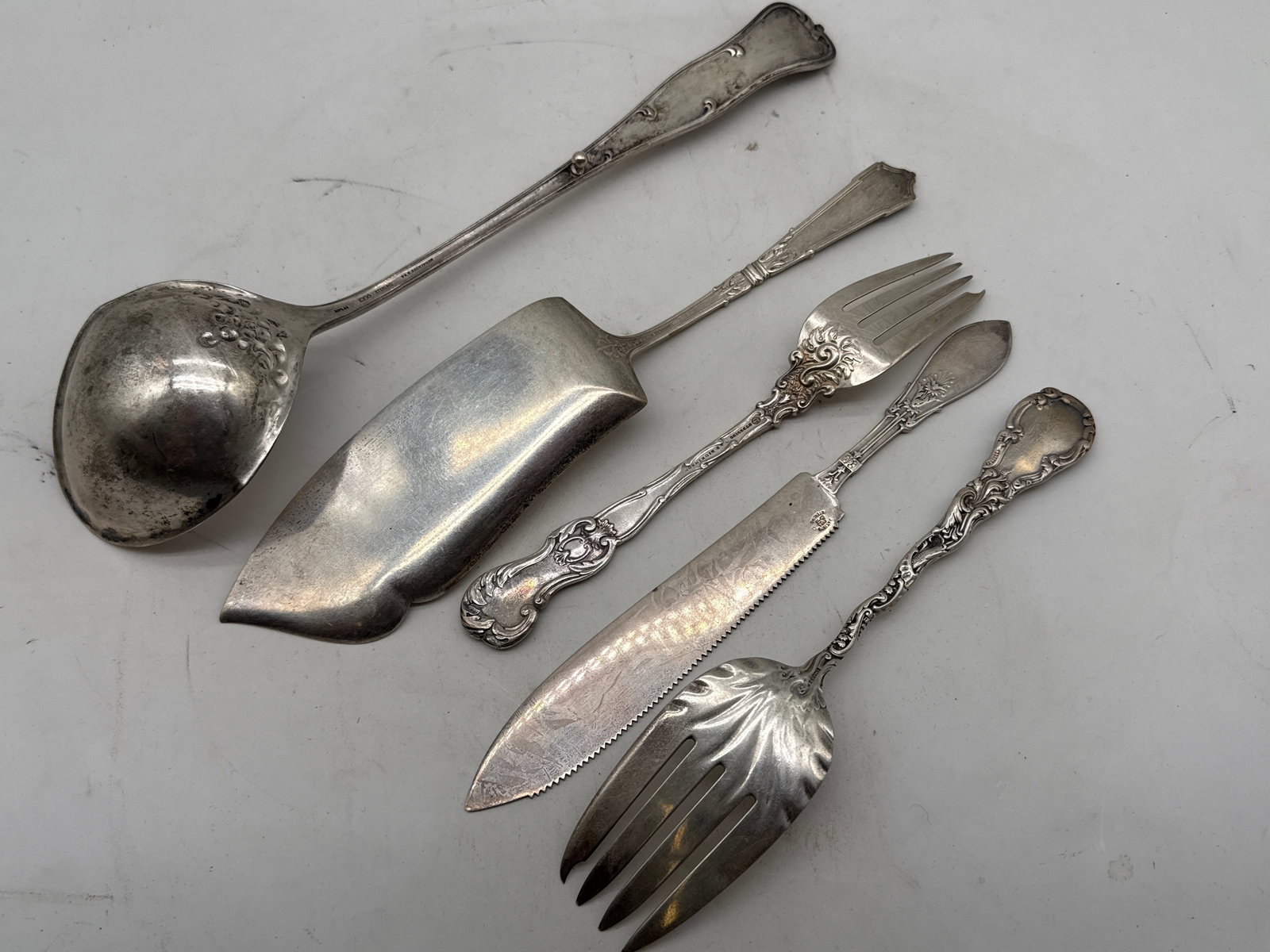 Five Sterling Silver Serving Utensils - 4