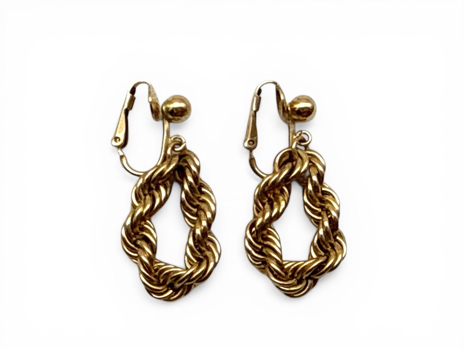 14K Rope Chain Earrings (1 of 3)