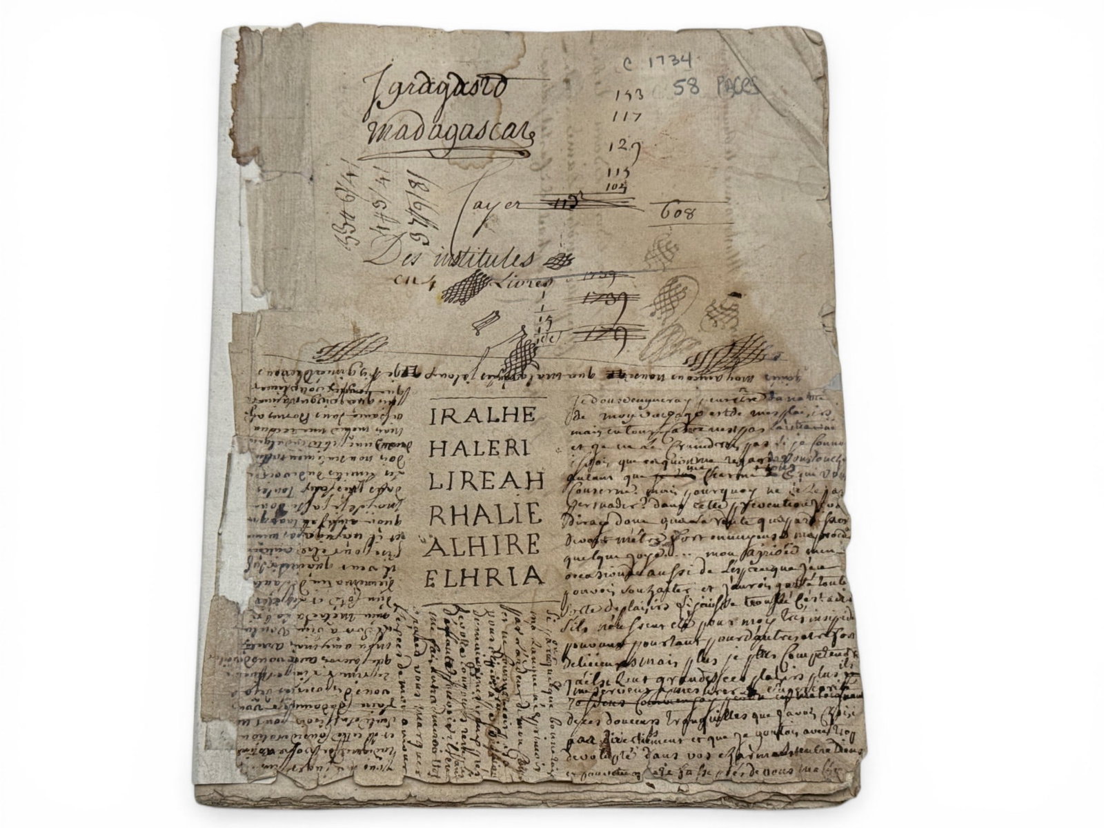 18th C. Handwritten Latin Legal Manuscript (1 of 6)