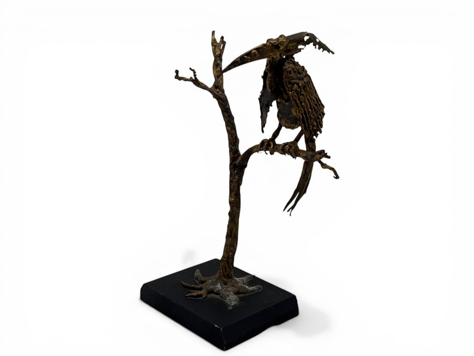 Brutalist Skeletal Bird Sculpture (1 of 5)