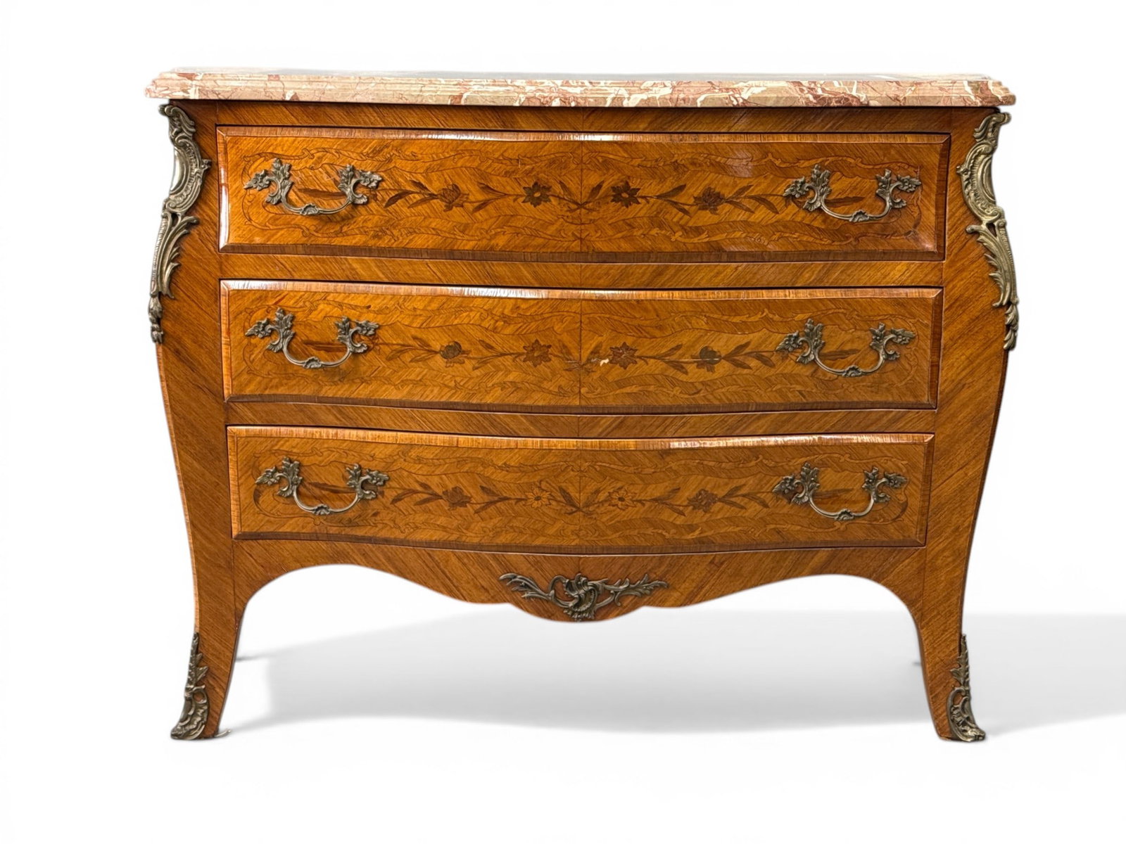 French Louis XV-style Marble Top Commode (1 of 7)