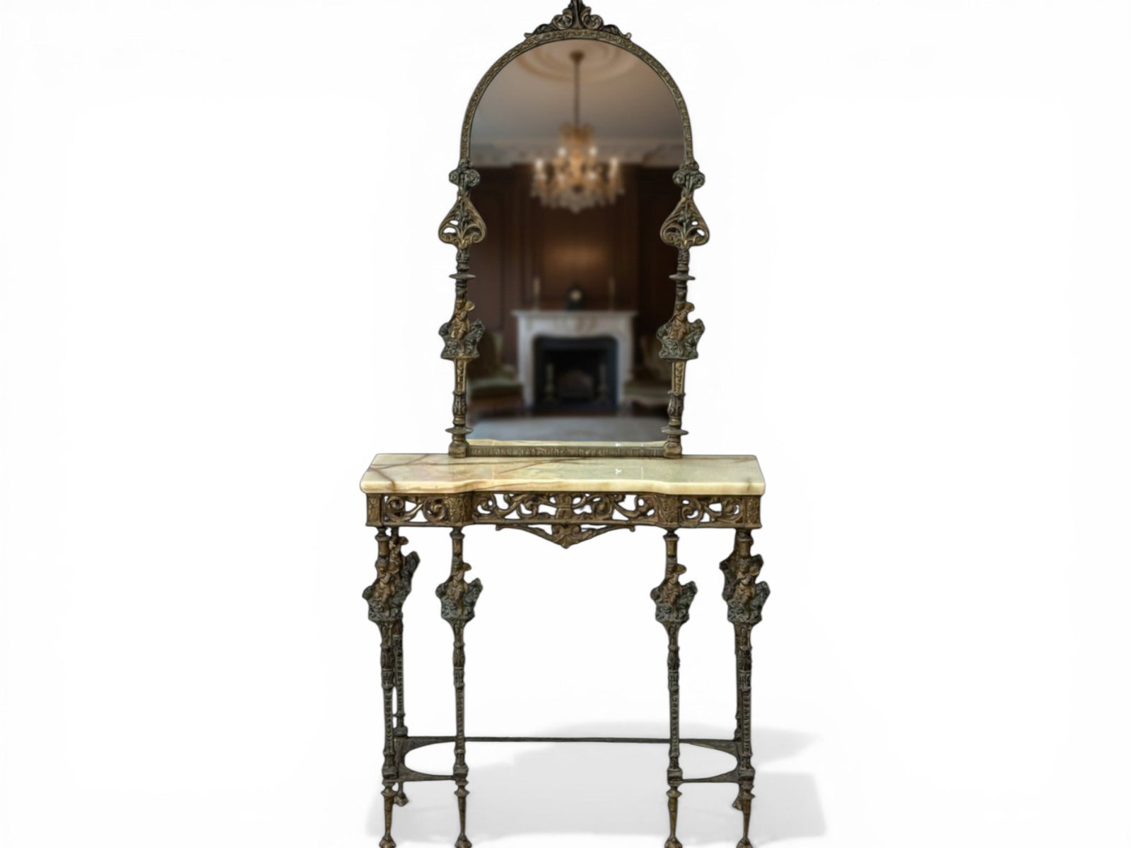 Oscar Bach-style Mirror and Console Table (1 of 7)