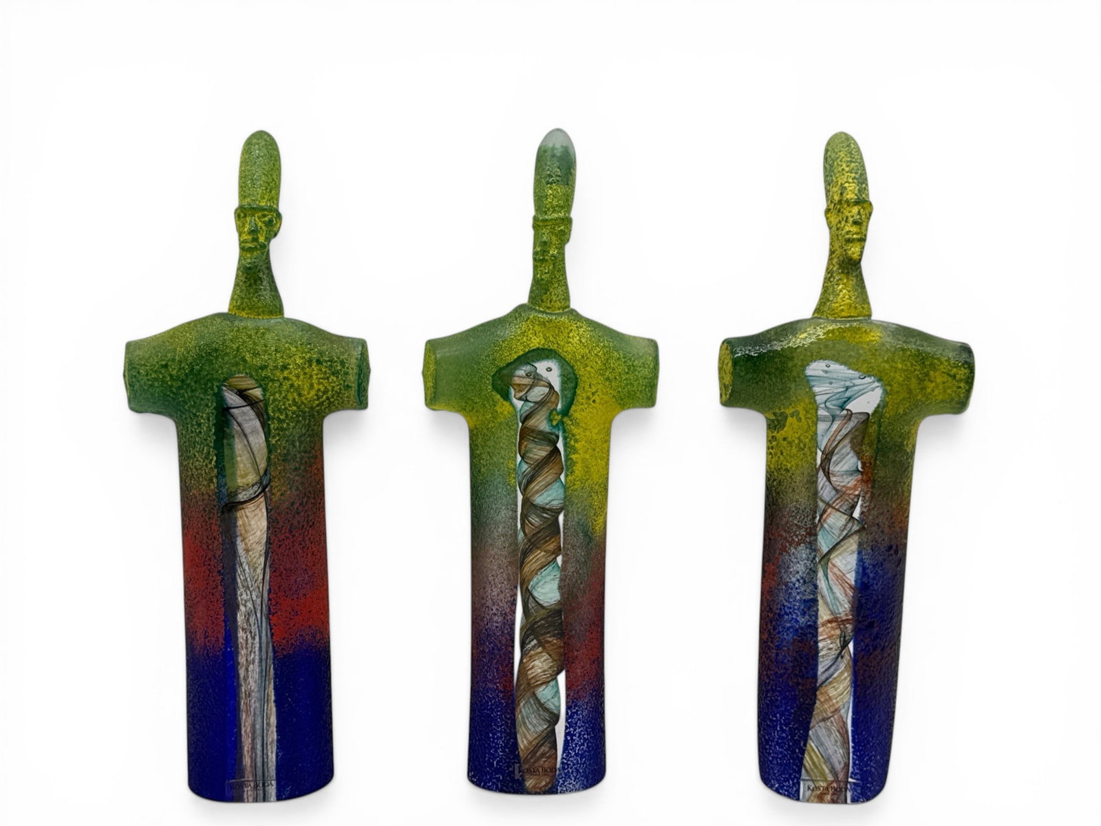 Three Kjell Engman / Kosta Boda Figural Glass Sculptures (1 of 4)