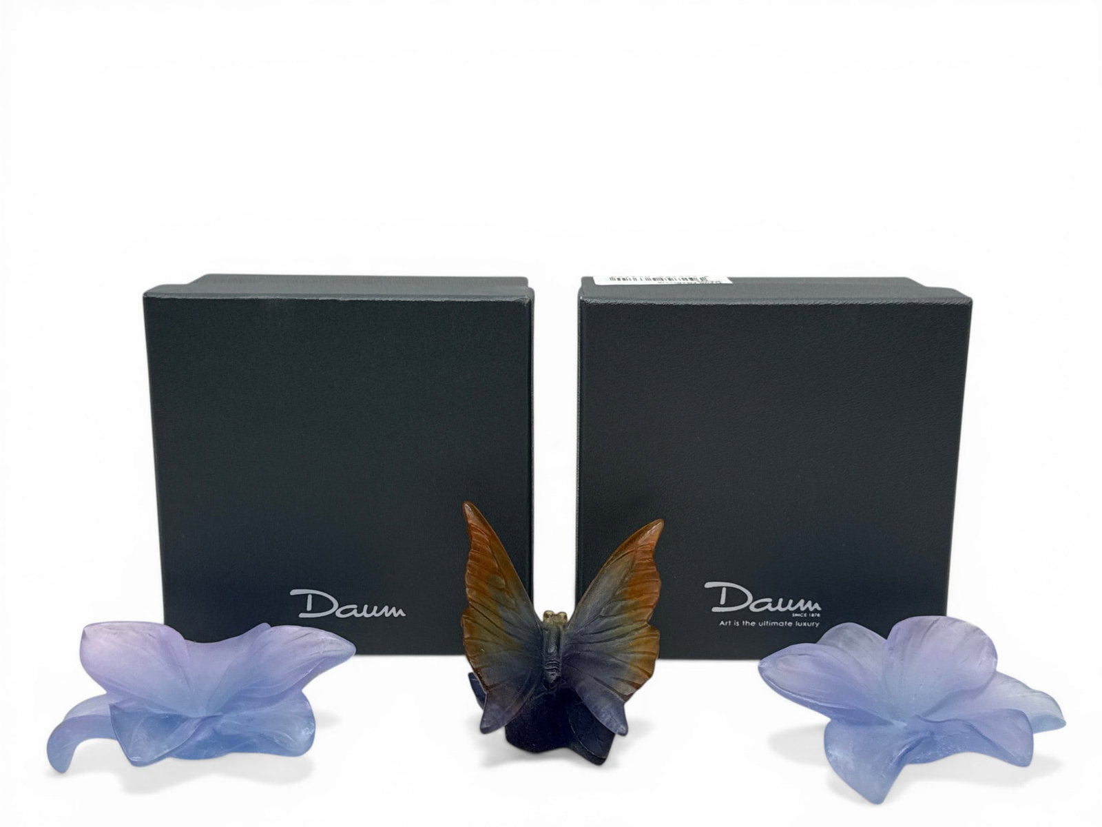 Daum Pate de Verre Butterfly and Flowers (1 of 9)