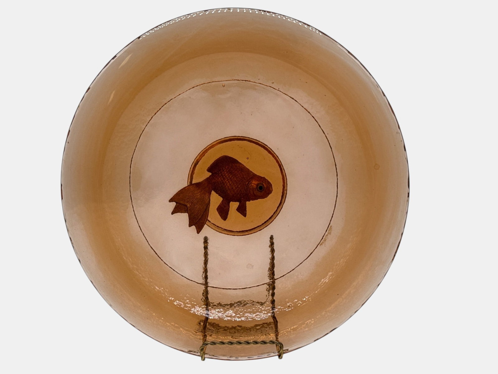 George Bucquet Cast-Glass Goldfish Charger (1 of 4)