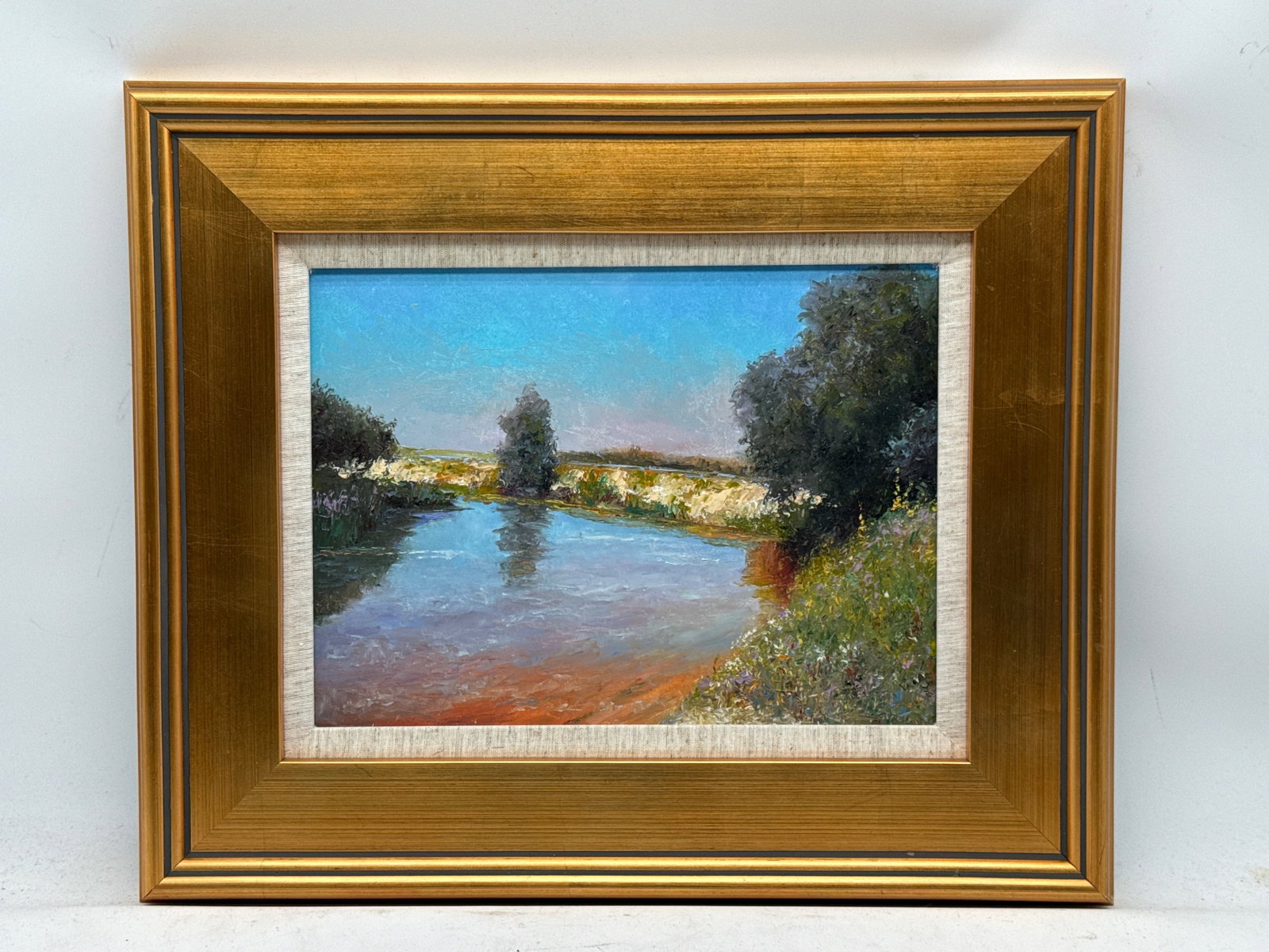 Gilt-Framed Oil/Board: Landscape (1 of 4)
