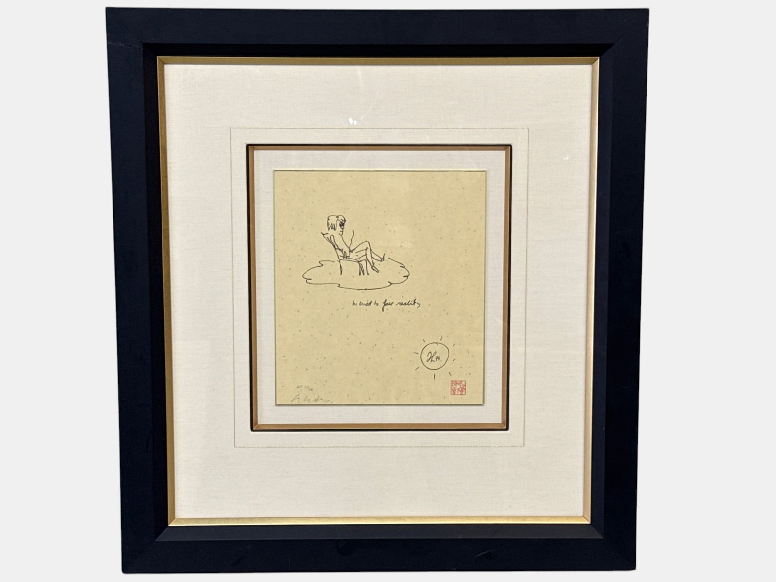 John Lennon Serigraph: He Tried to Face Reality (1 of 8)