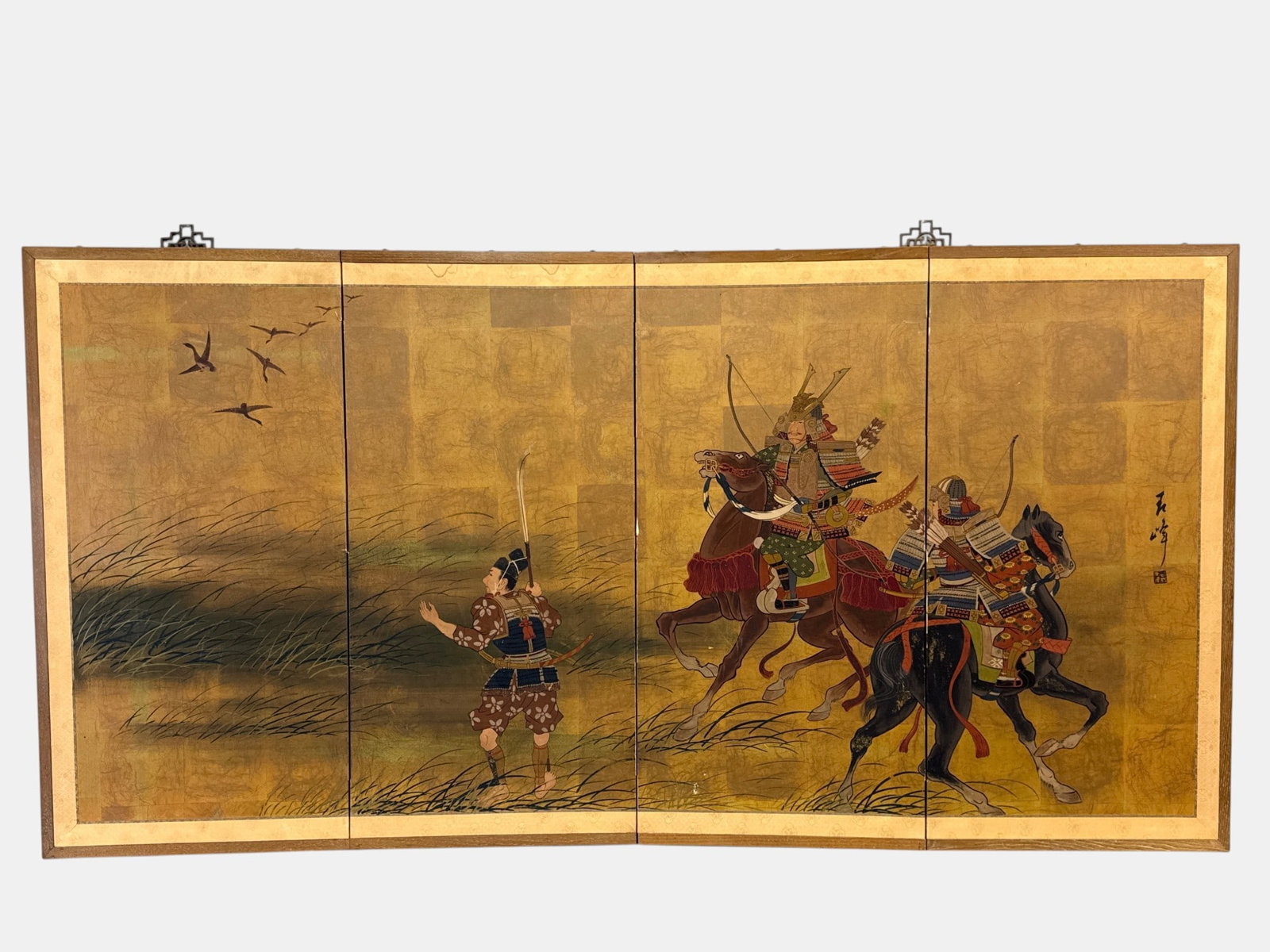 Japanese Mid-20th C. Byobu Folding Screen (1 of 9)