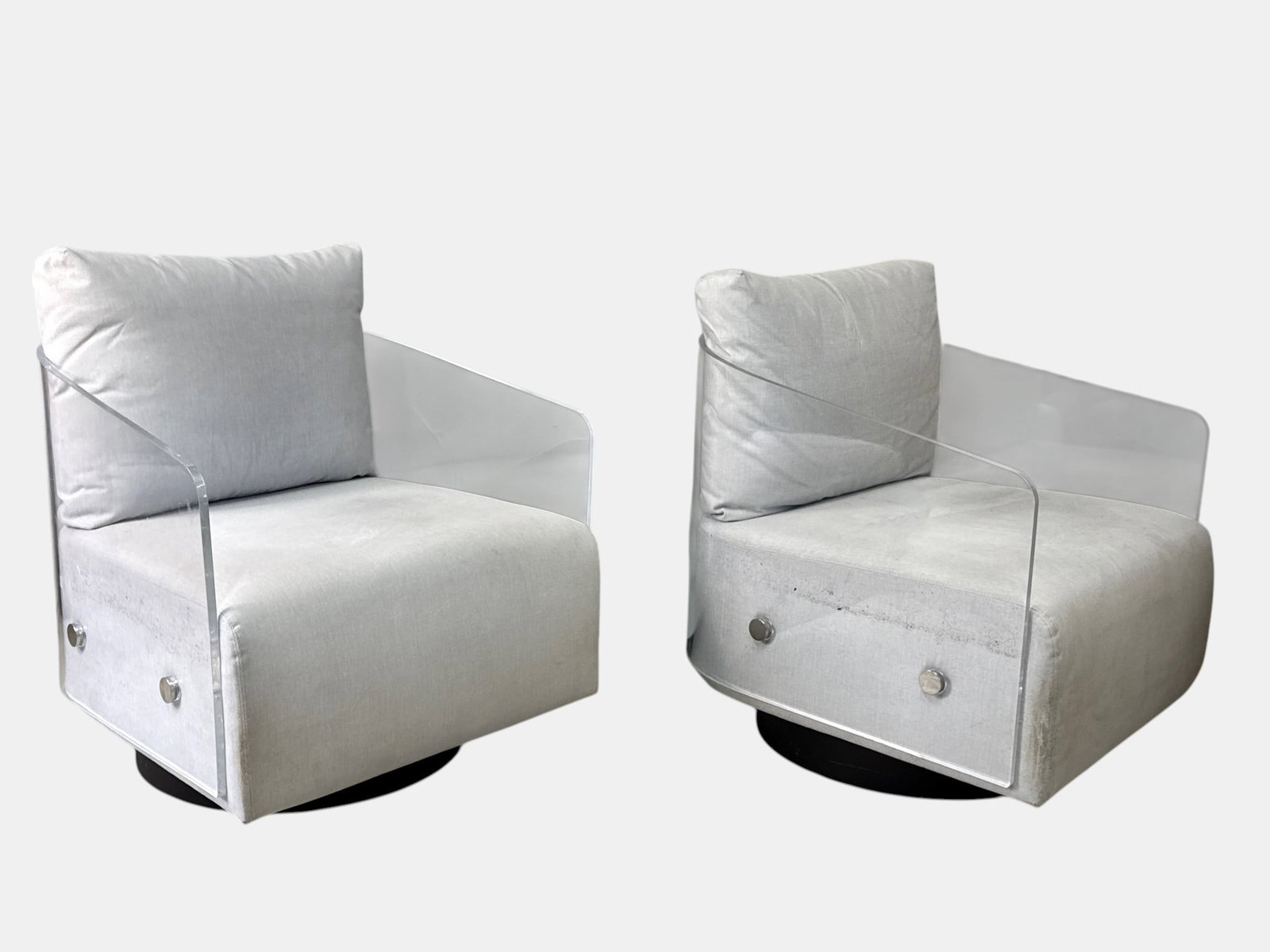 Mitchell Gold/Bob Williams Lucite Swivel Chair (1 of 8)