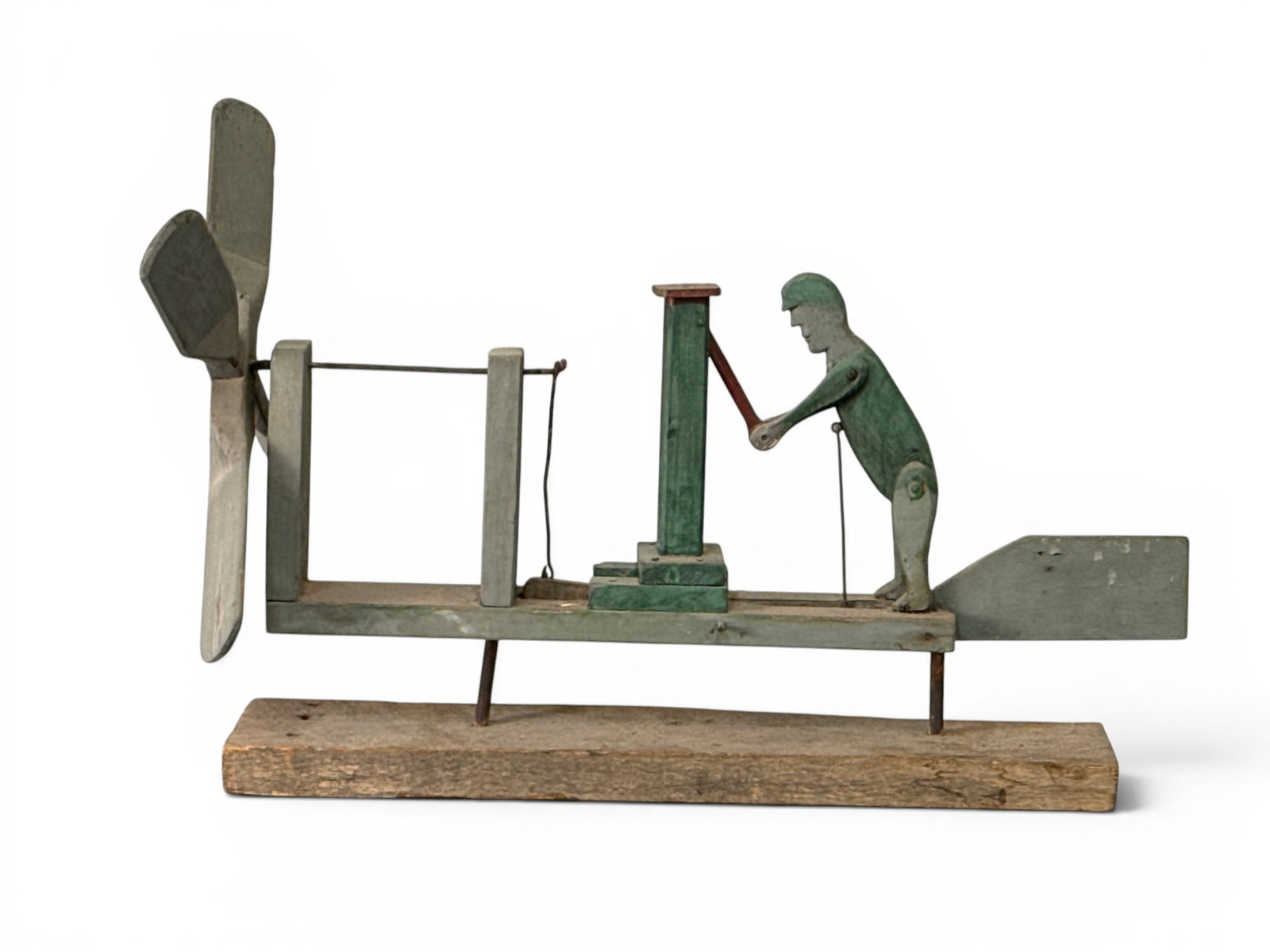 Folk Art Whirligig: Man with Pump (1 of 5)