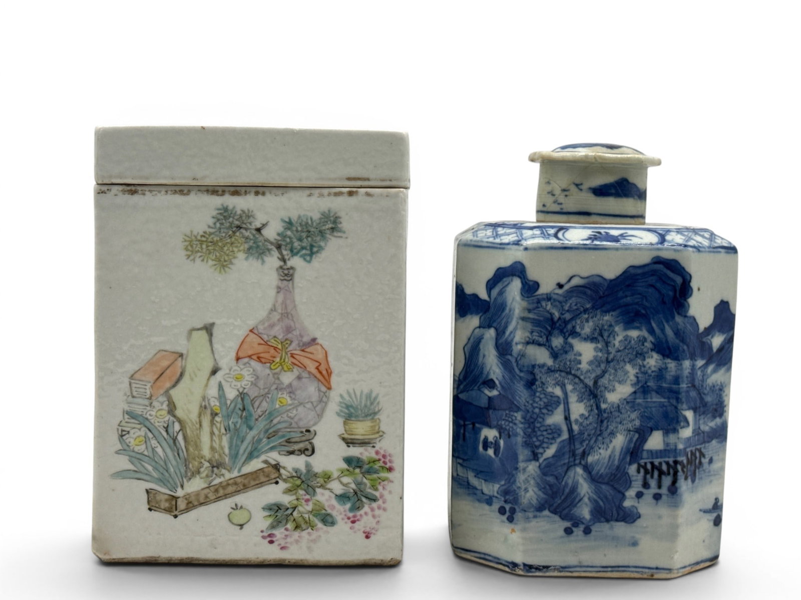 Chinese Porcelain Covered Box and Tea Caddy (1 of 13)