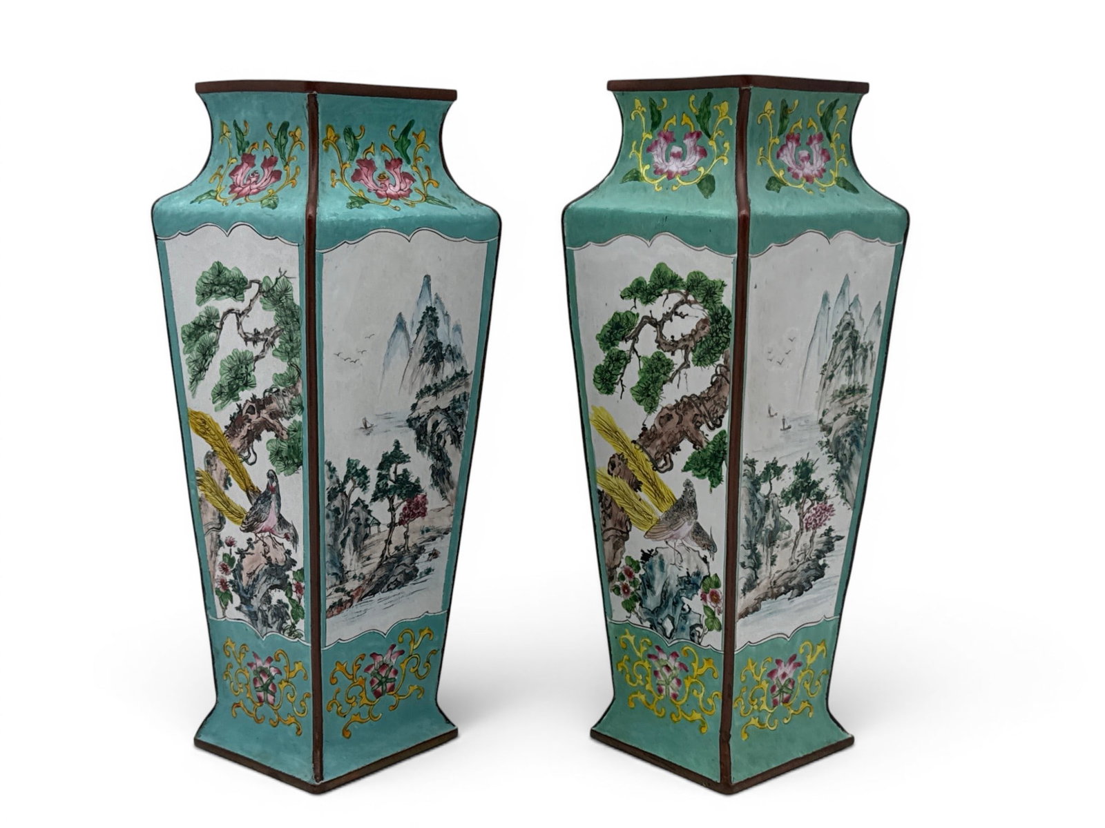Pair Chinese Canton Enameled Vases (1 of 6)