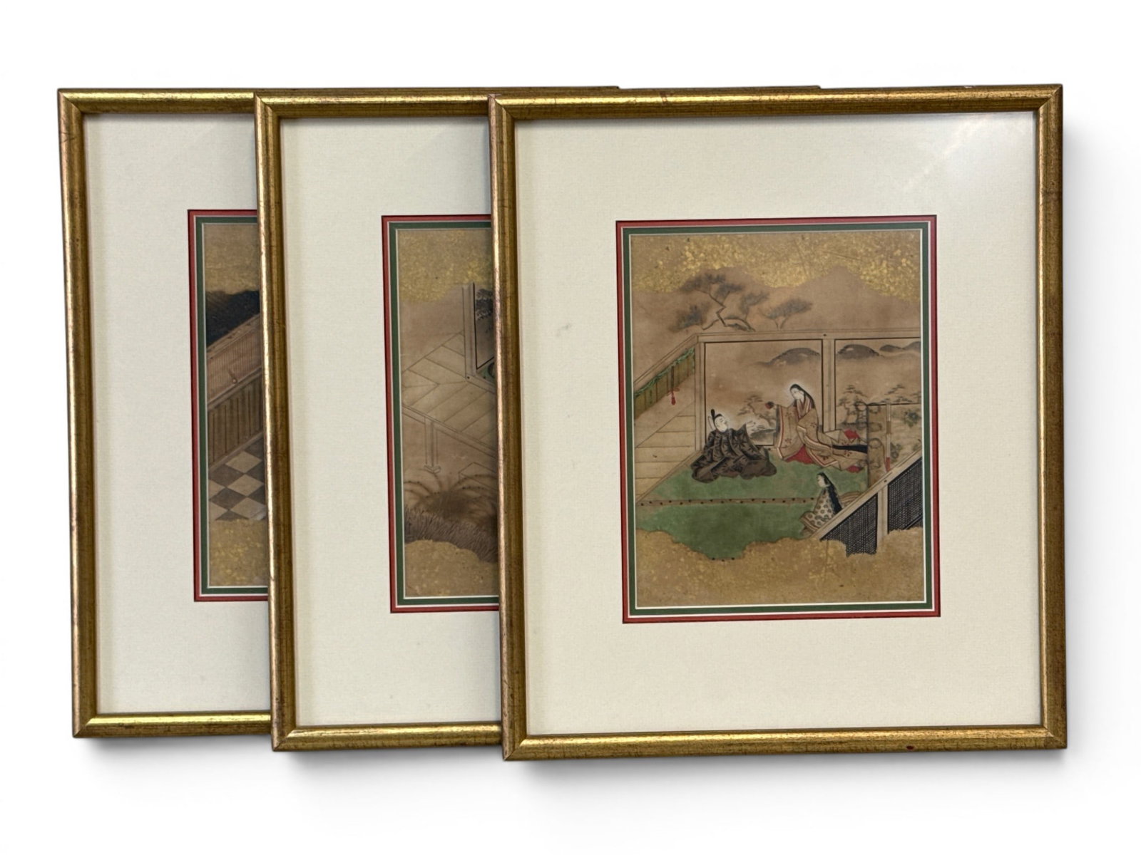 Three Japanese School Yamato-e Paintings (1 of 6)