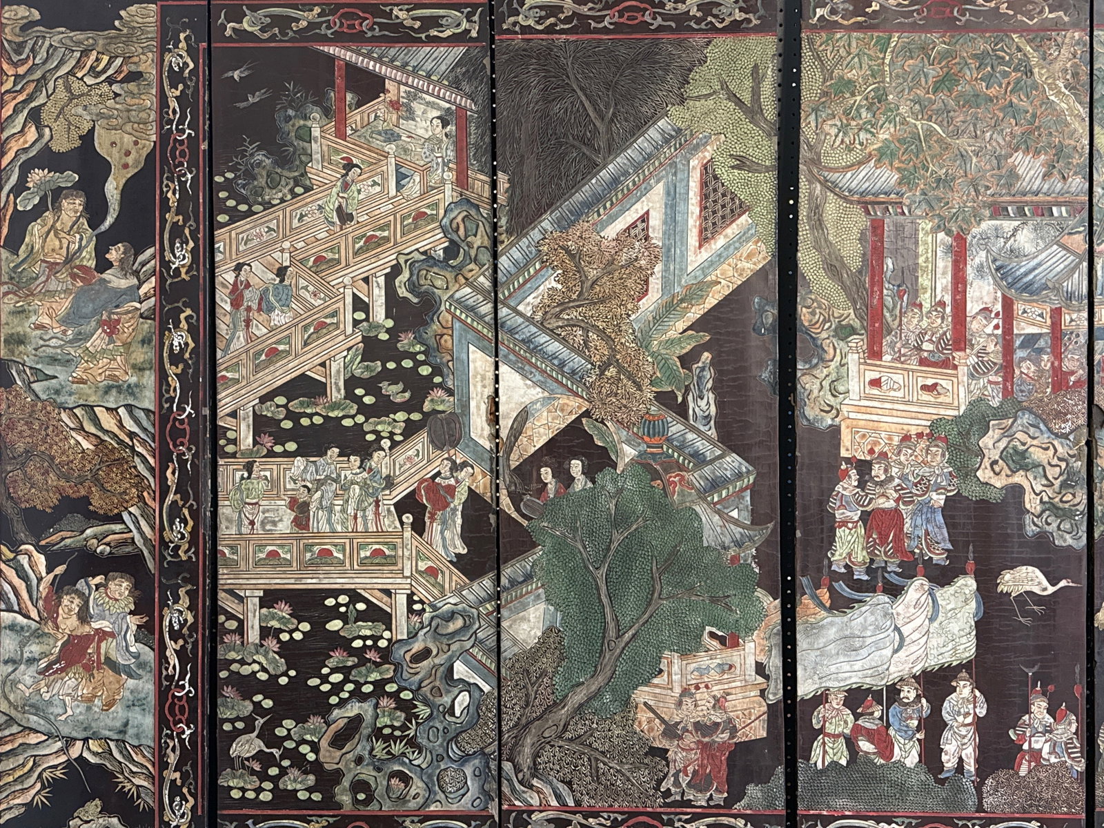 Chinese Twelve-Panel Coromandel Lacquer Screen - 14