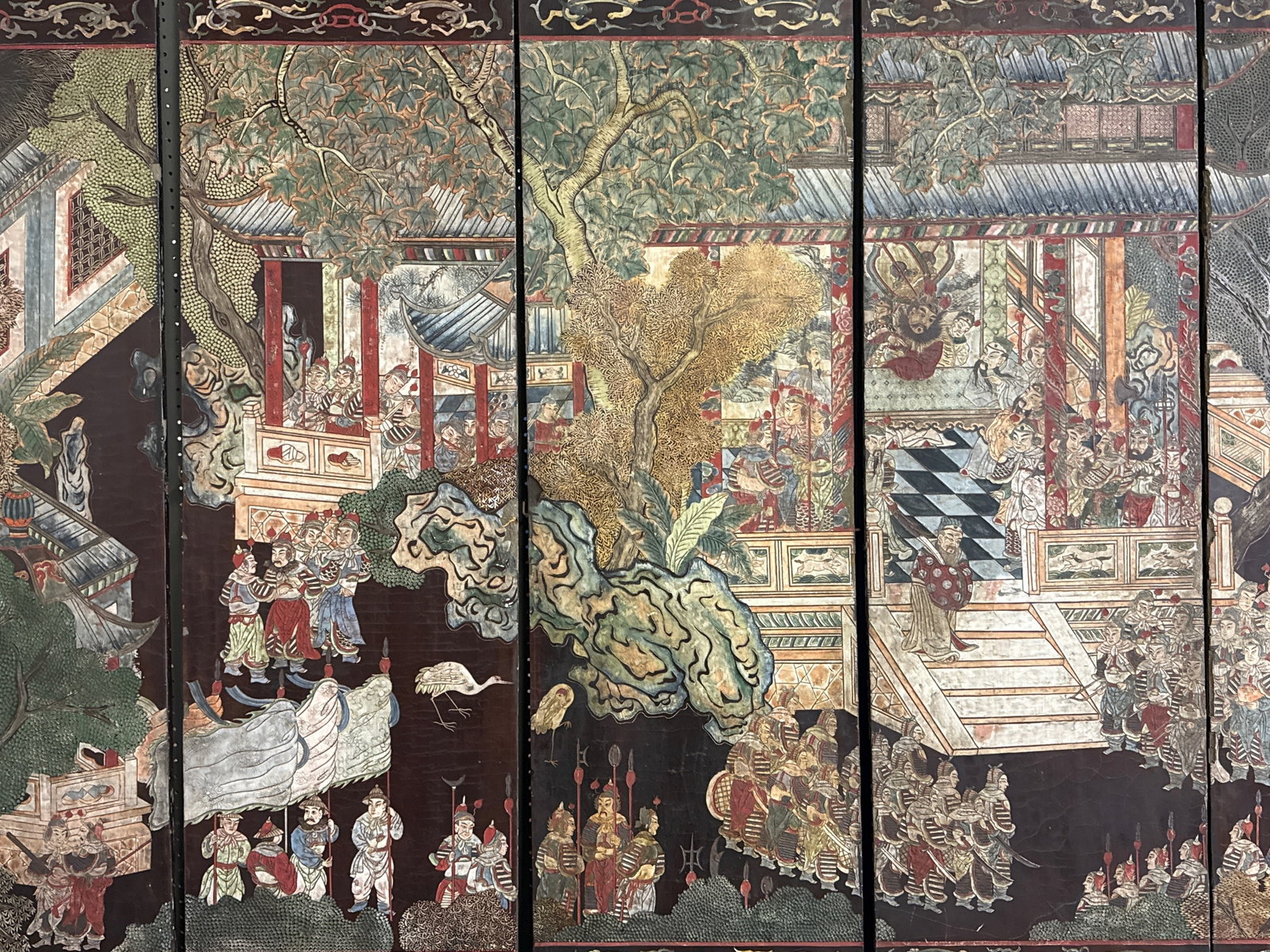 Chinese Twelve-Panel Coromandel Lacquer Screen - 15