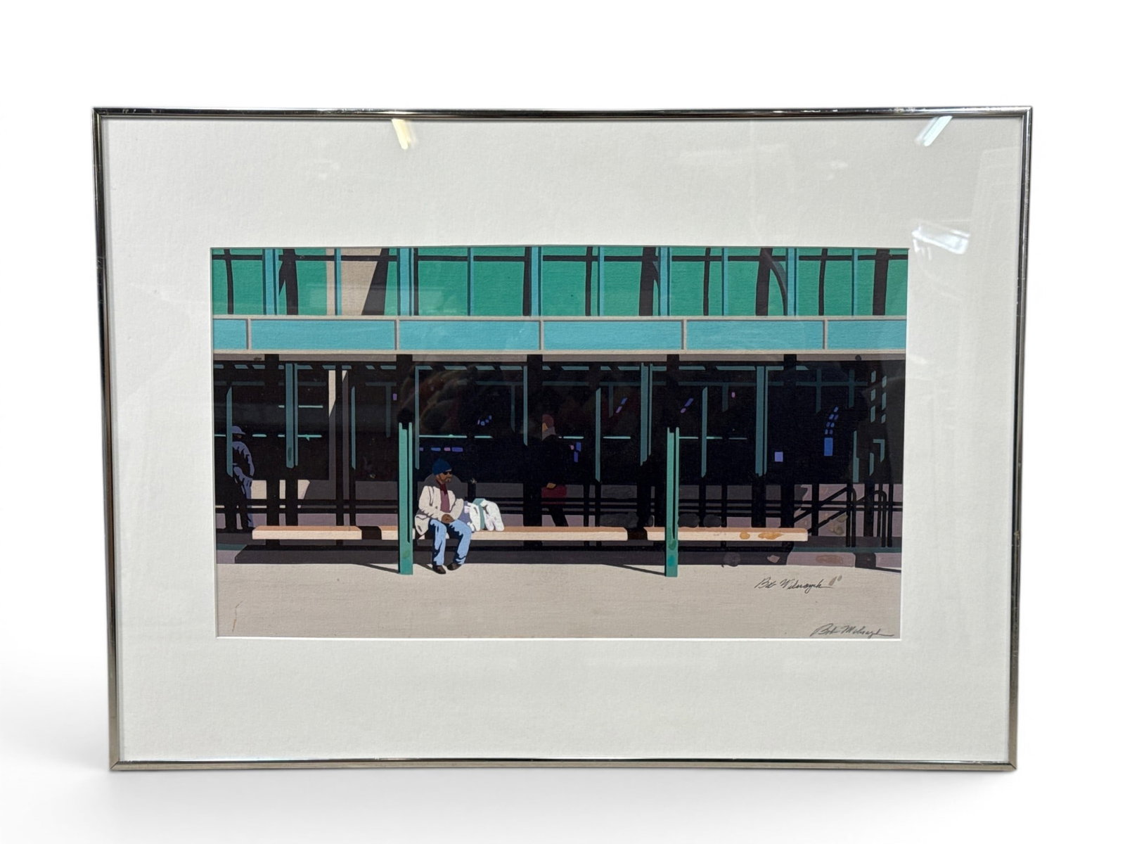 Robert Milnazik Gouache/Canvas: Philadelphia Street Scene (1 of 6)