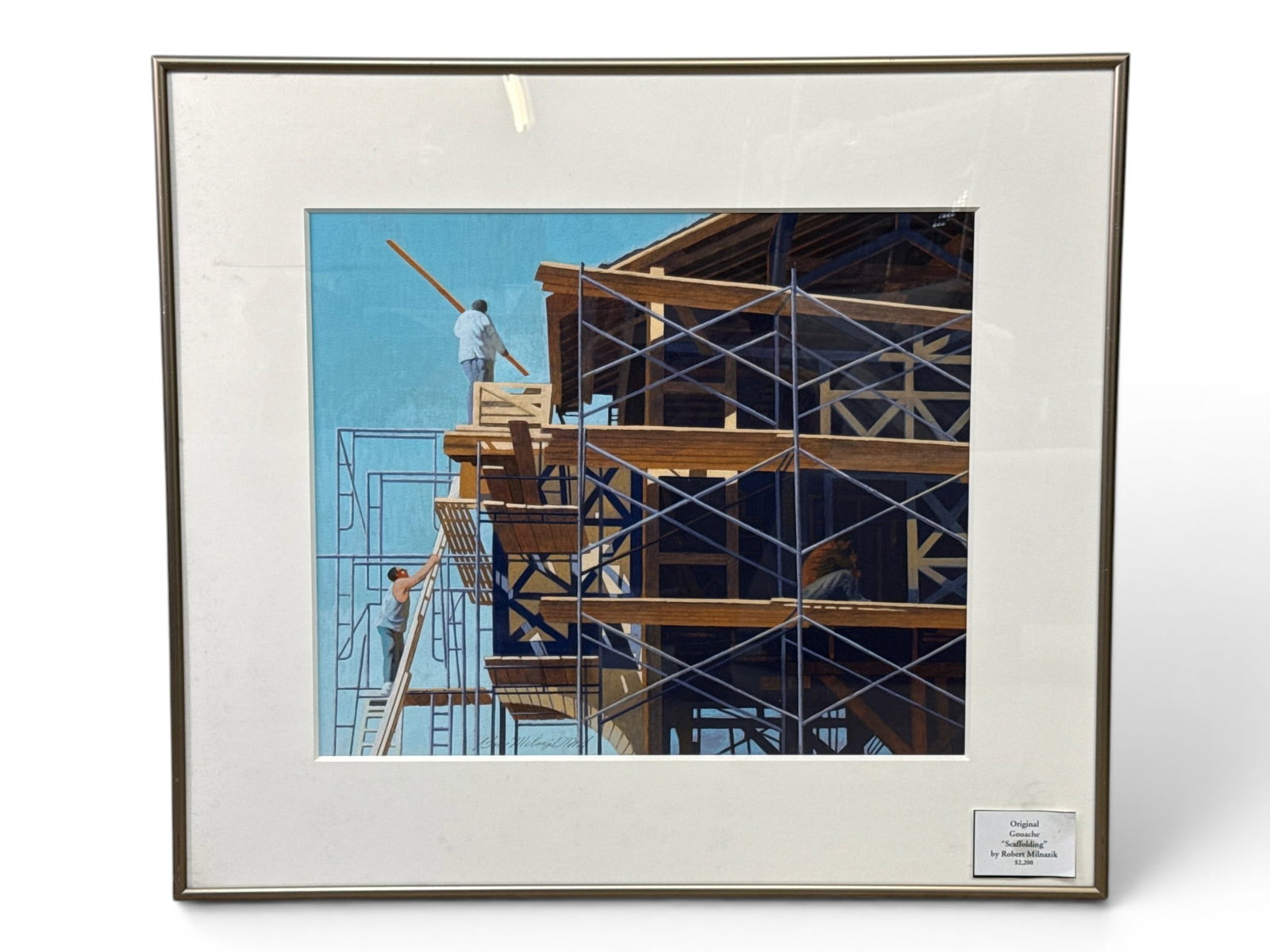 Robert Milnazik Gouache/Canvas: Scaffolding (1 of 6)