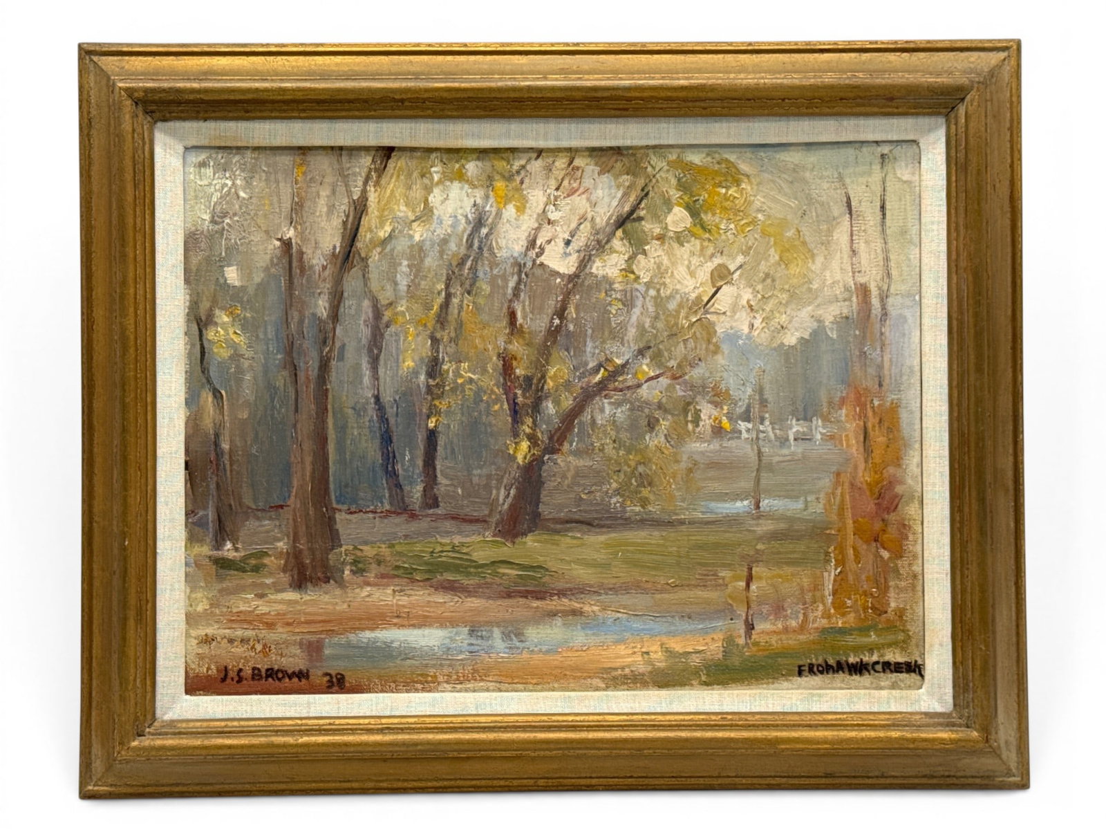 J.S. Brown Oil/Canvas Board: Frohawk Creek (1 of 5)
