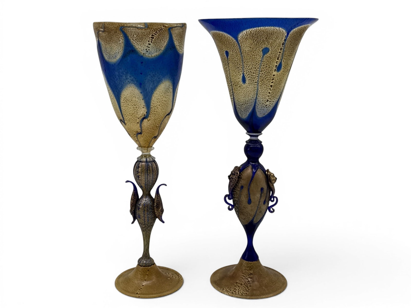 Two Murano Venetian Tipetto Goblets (1 of 5)