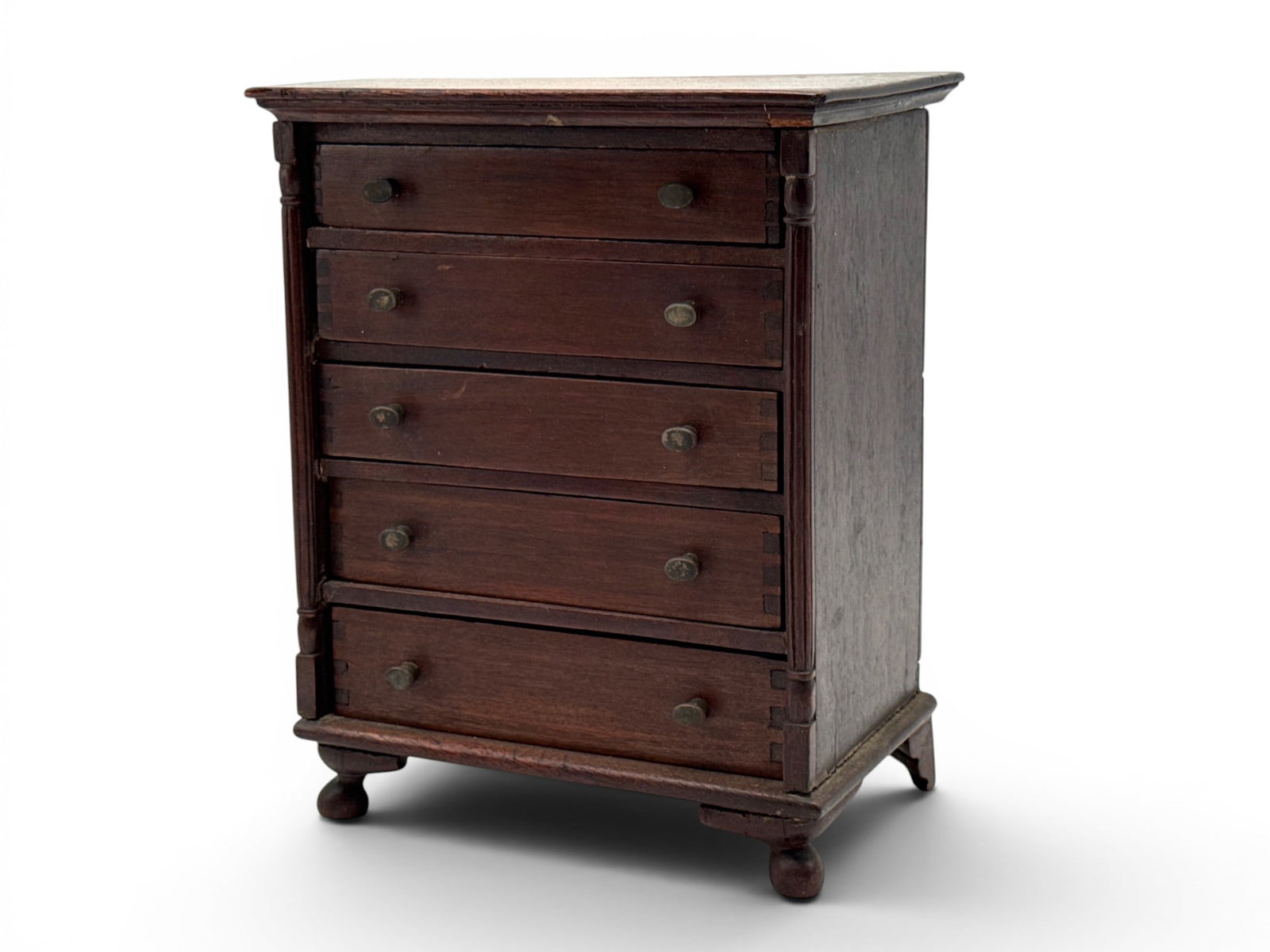 Miniature Chippendale Mahogany Chest of Drawers (1 of 6)