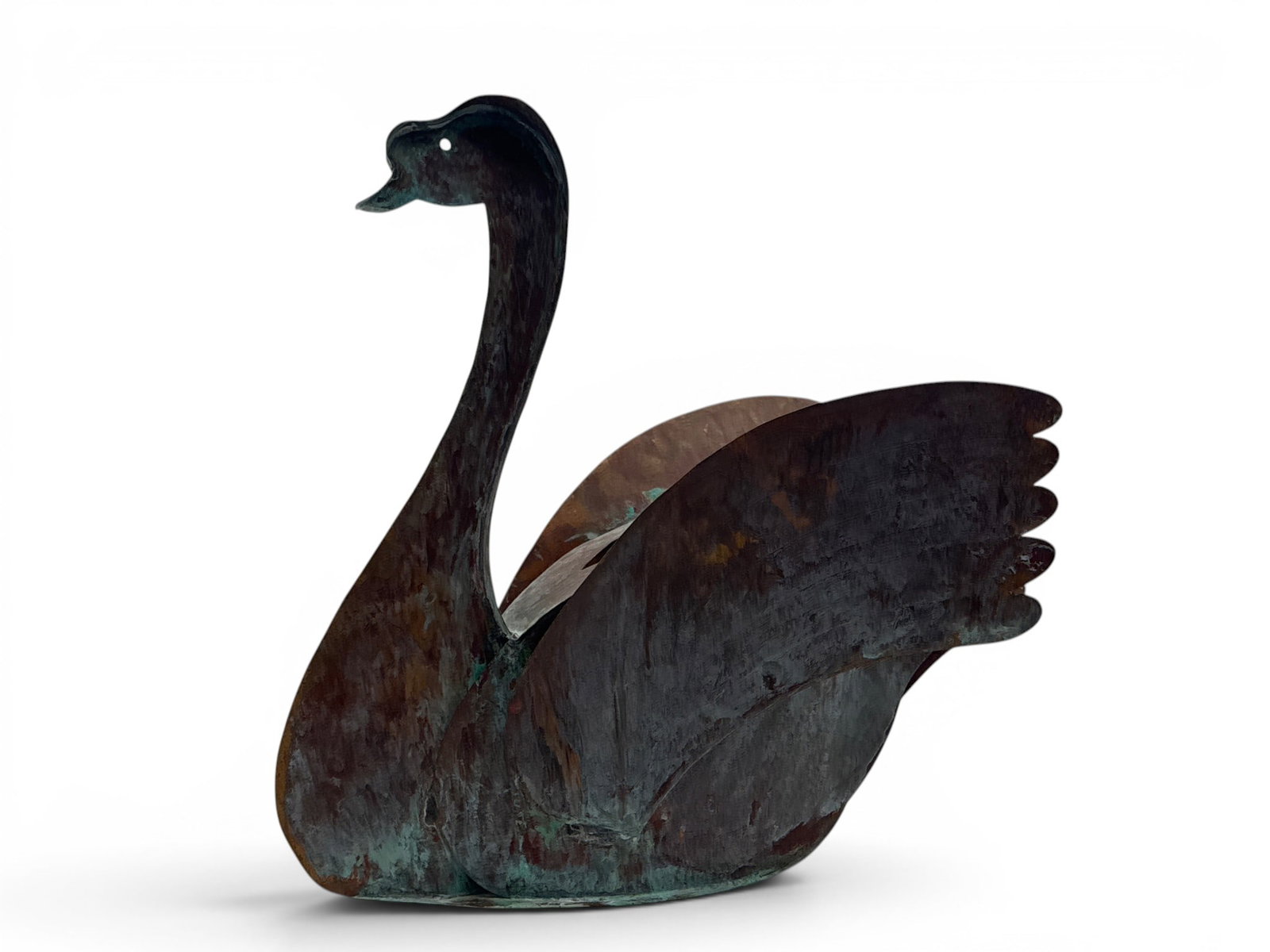 Connecticut Coppersmiths Copper Swan Planter (1 of 5)