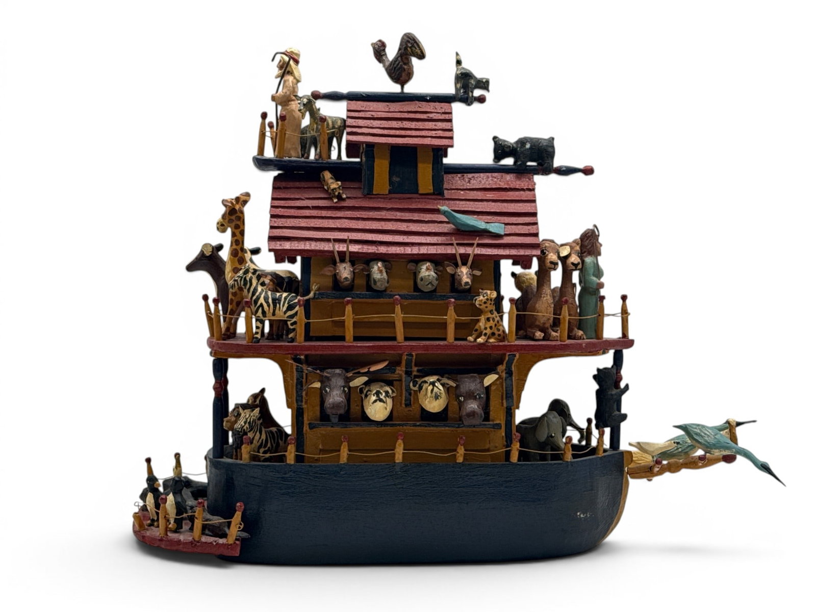 Folk Art Carved and Painted Noah's Ark (1 of 6)