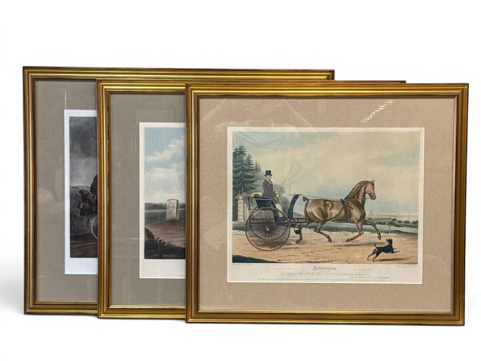 Three Framed Coaching Prints (1 of 4)