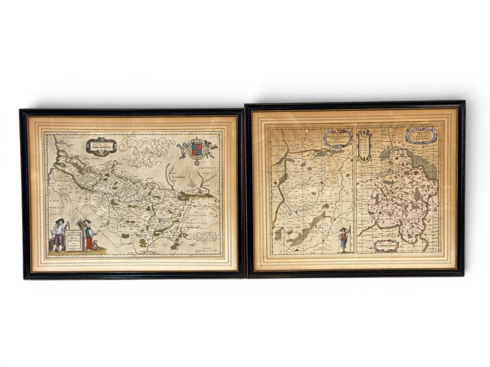 Two Hand-Colored Willem Blau Maps (1 of 7)