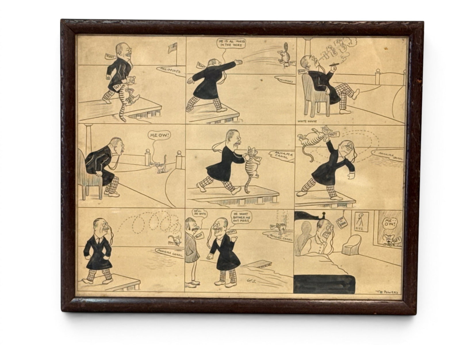 T.E. Powers Original Political Cartoon (1 of 3)